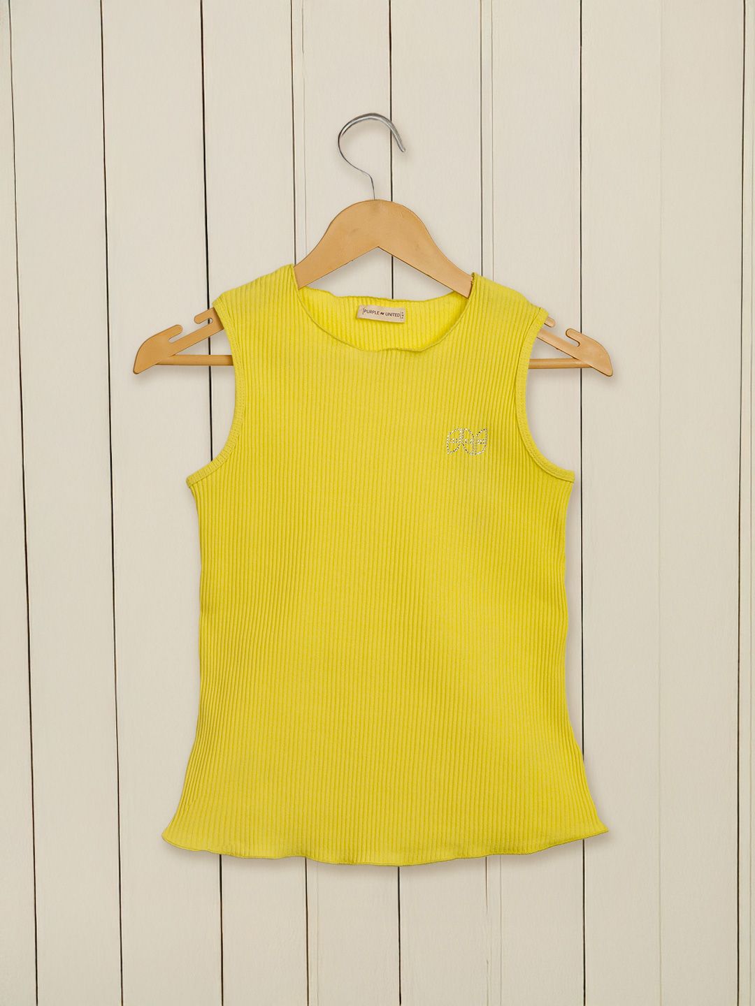 Purple United Kids Striped Cotton Tank Top