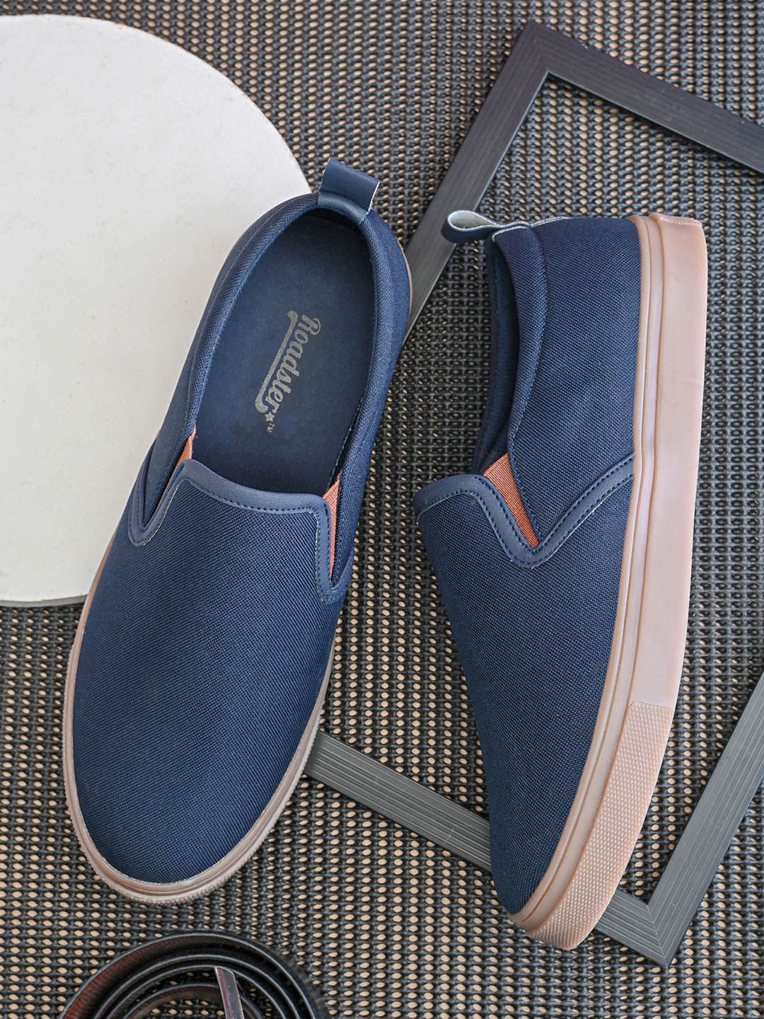 The Roadster Lifestyle Co Men Blue Casual Slip-On Sneakers