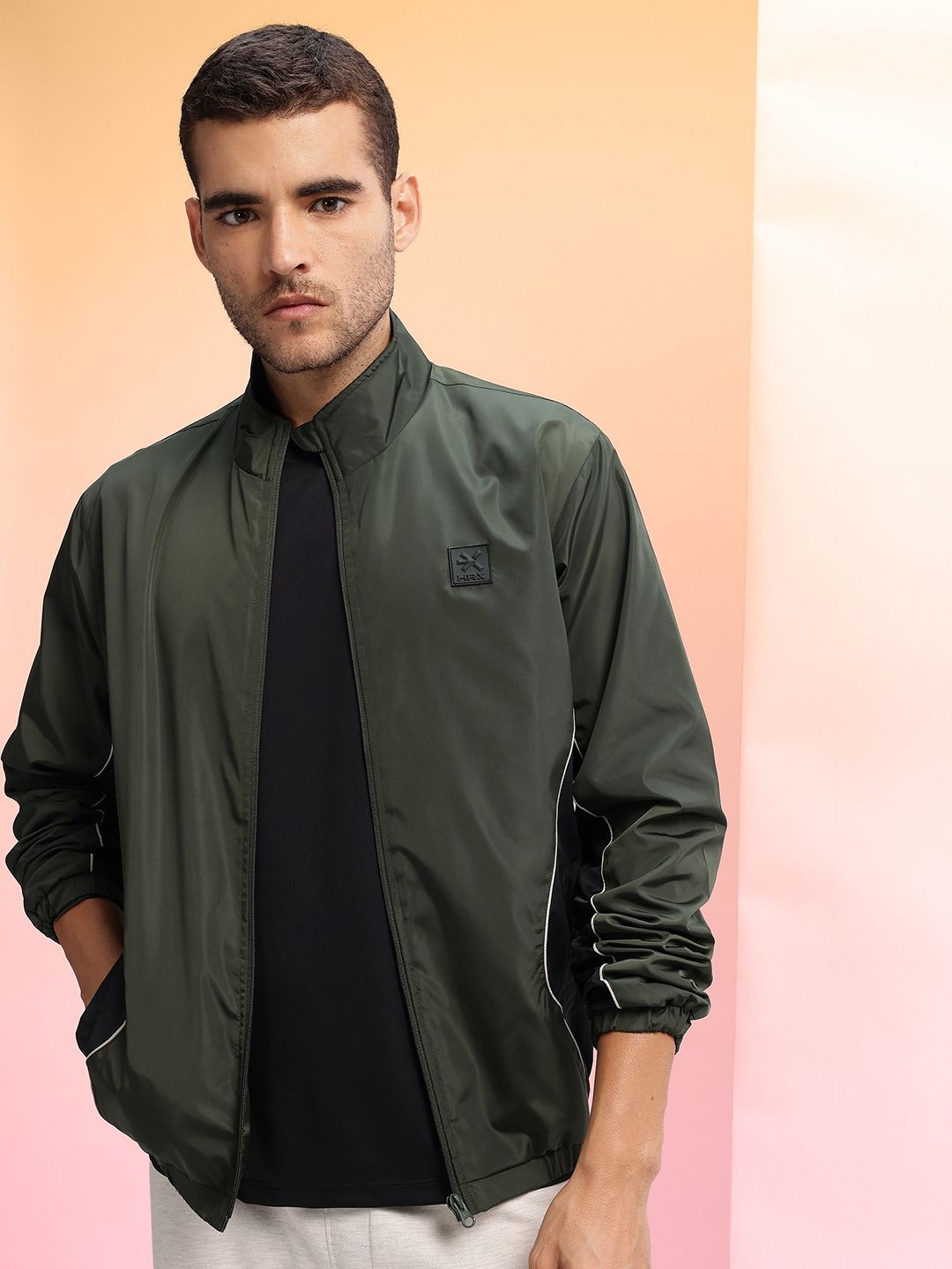 HRX by Hrithik Roshan Colourblocked Bomber Lifestyle Jacket
