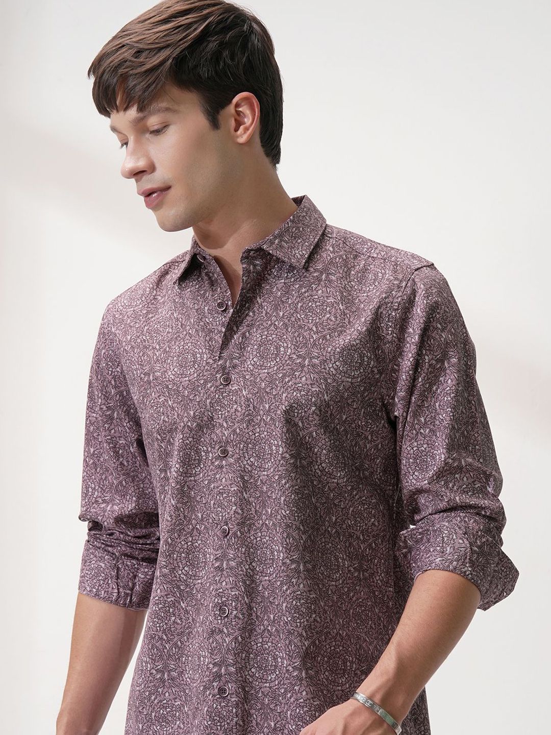 HIGHLANDER Men Comfort Slim Fit Printed Casual Shirt