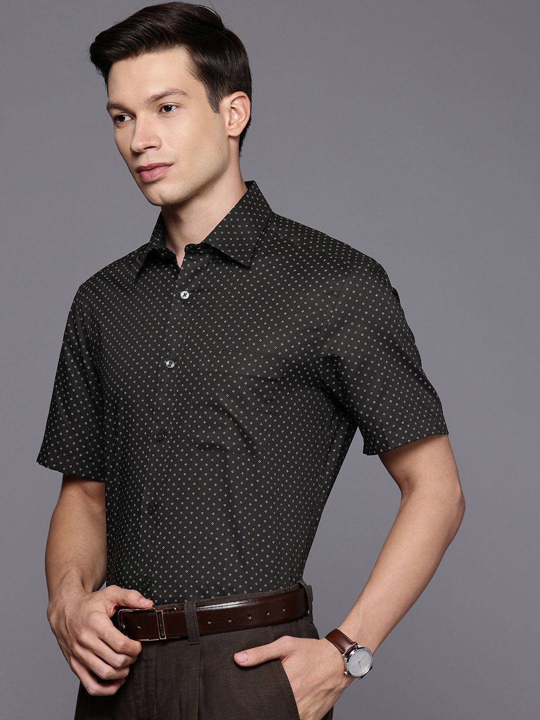 Louis Philippe Classic Fit Pure Cotton Formal Shirt