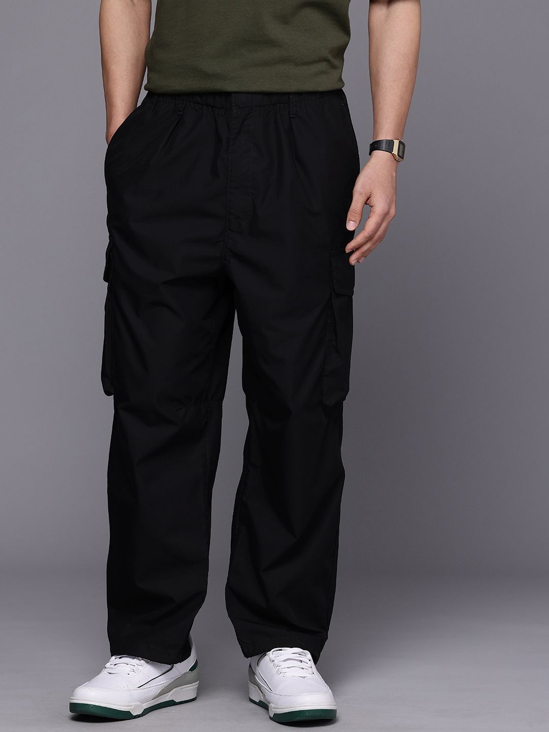 Buy Louis Philippe Jeans Men Parachute Fit Trousers - Trousers for