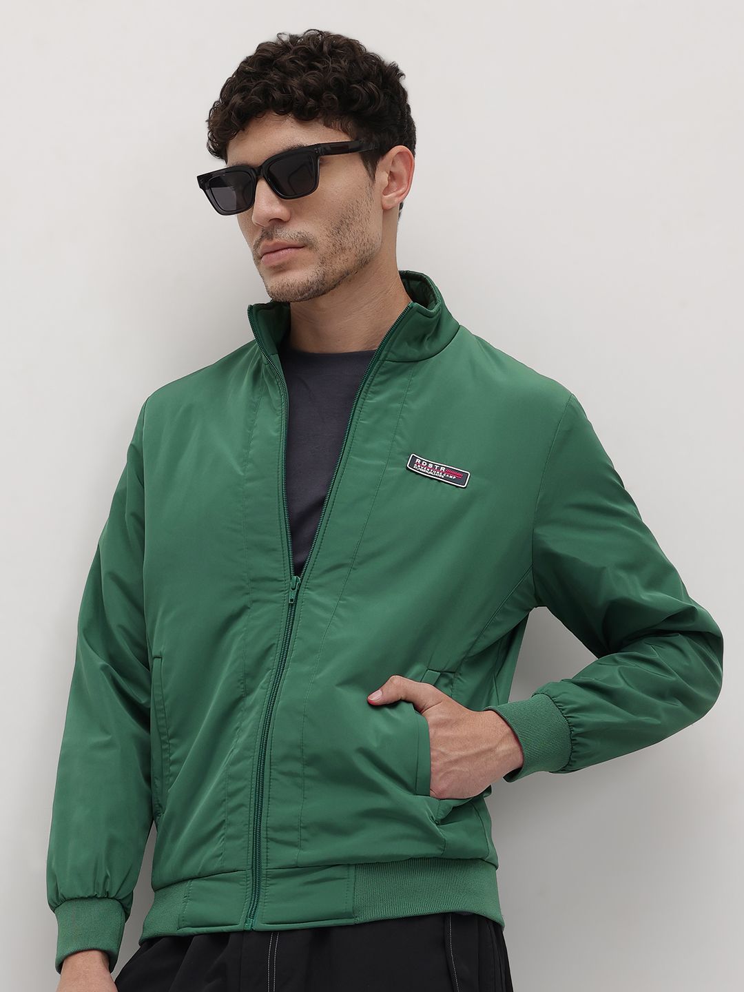 The Roadster Life Co. Mock Collar Bomber Jacket