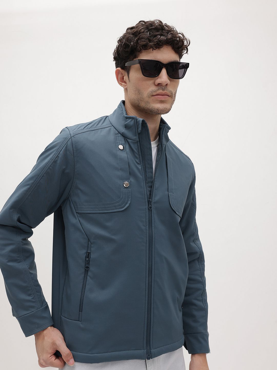 The Roadster Life Co. Mock Collar Tailored Jacket