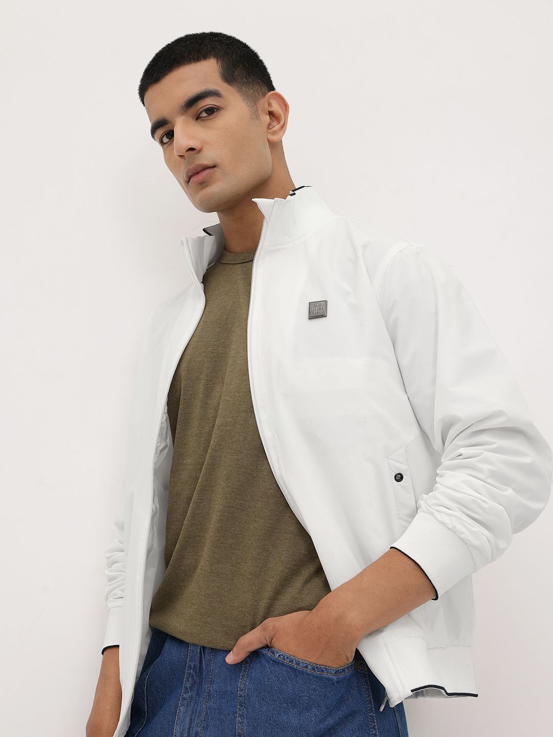 The Roadster Life Co. Mock Collar Bomber Jacket