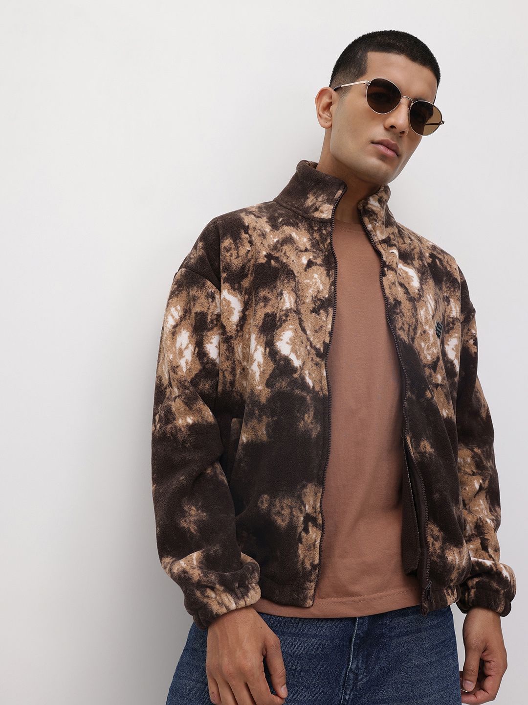 The Roadster Life Co. Abstract Print Fleece Jacket