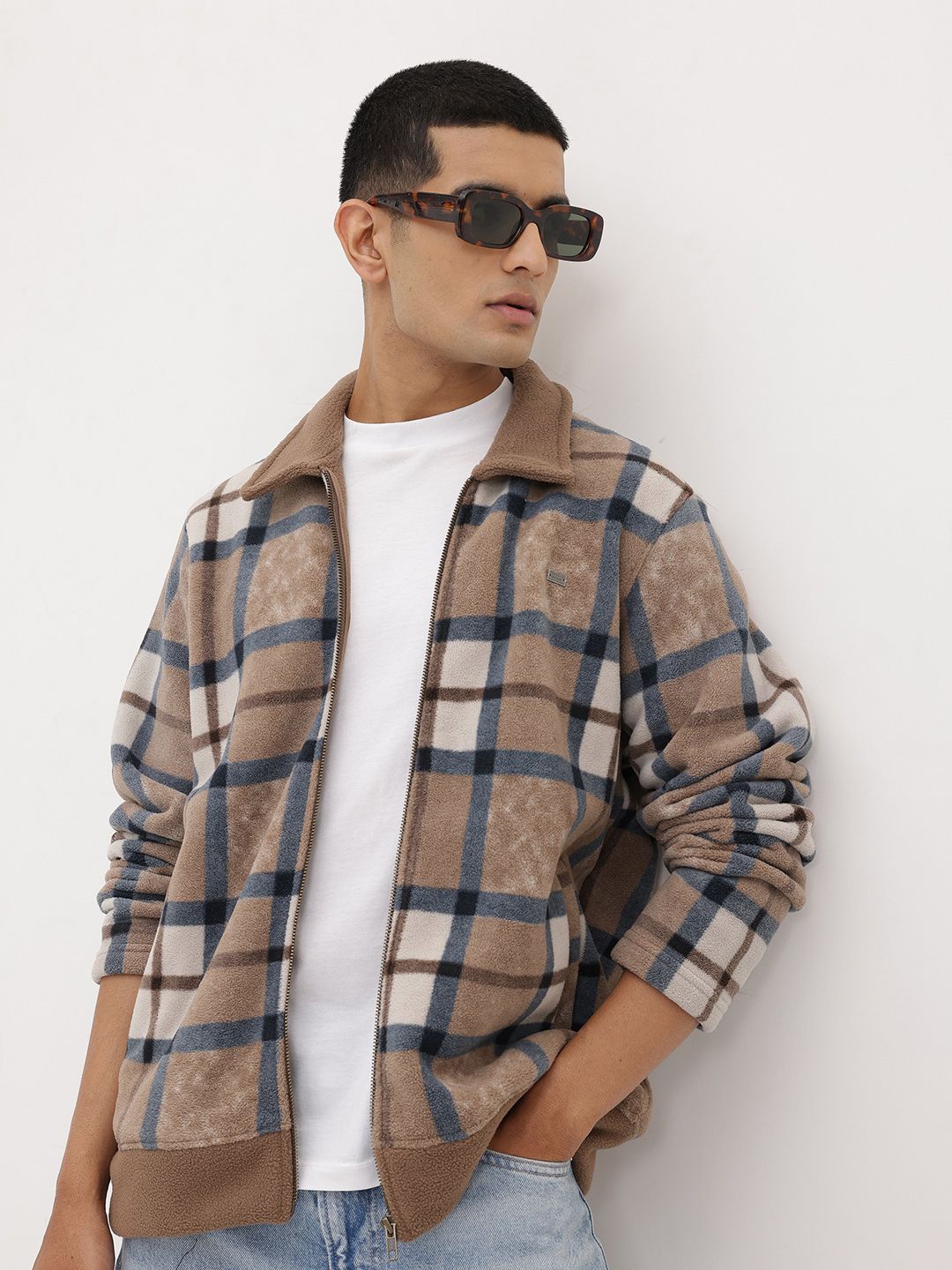 Roadster Men Checked Tailored Jacket