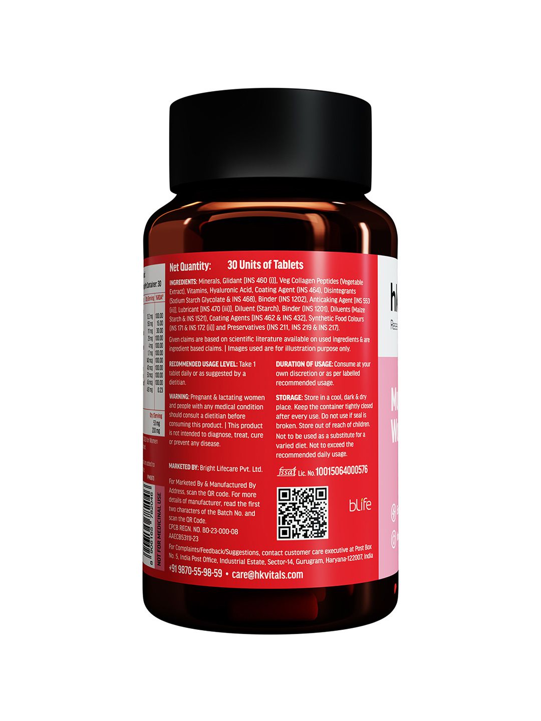 Buy HK VITALS Set of Multivitamin & Glutathione 30N each + Collagen Powder  100g - Multivitamins for Unisex 33578546 | Myntra