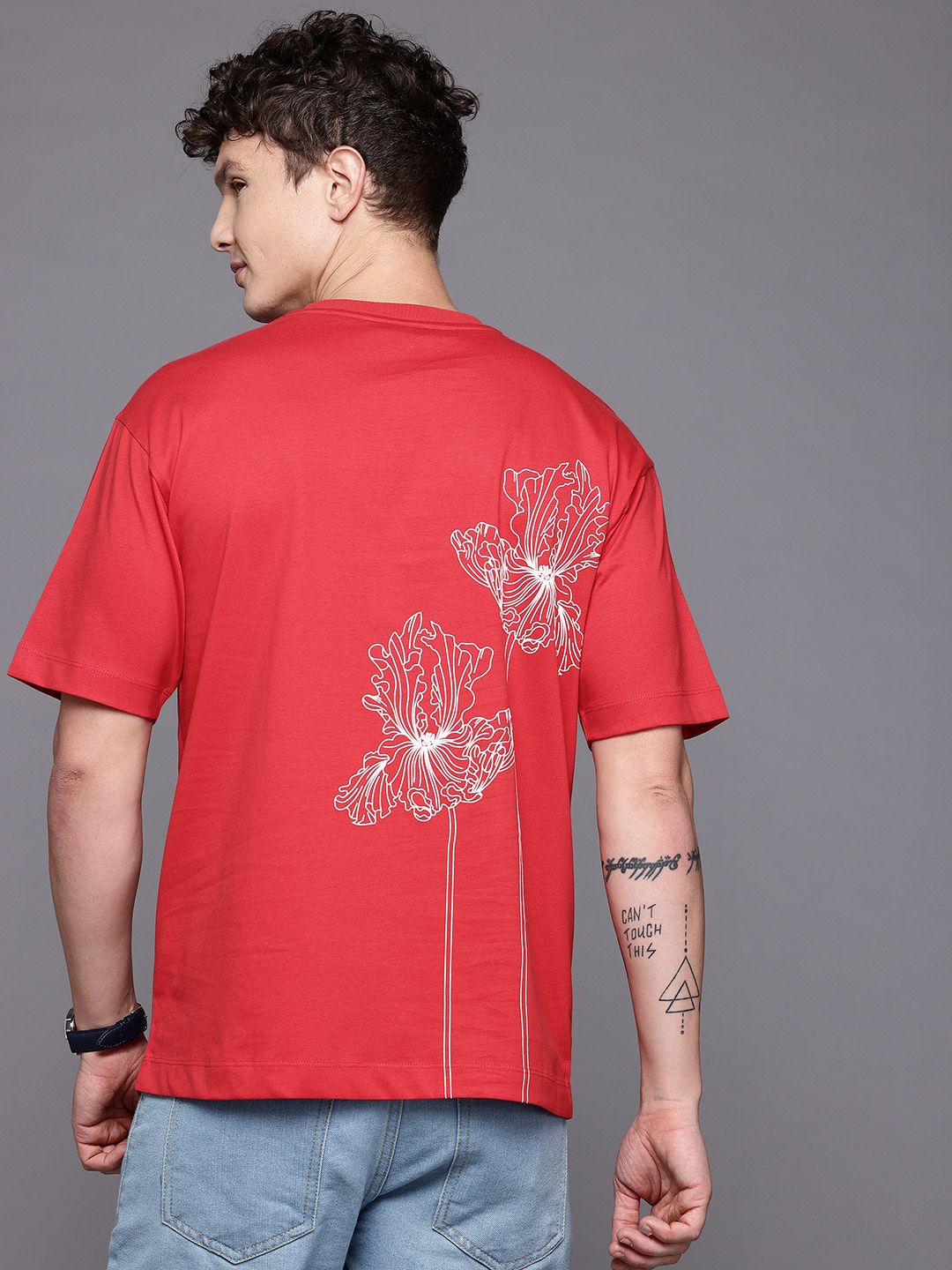 Allen Solly Floral Print Relaxed Pure Cotton T-shirt