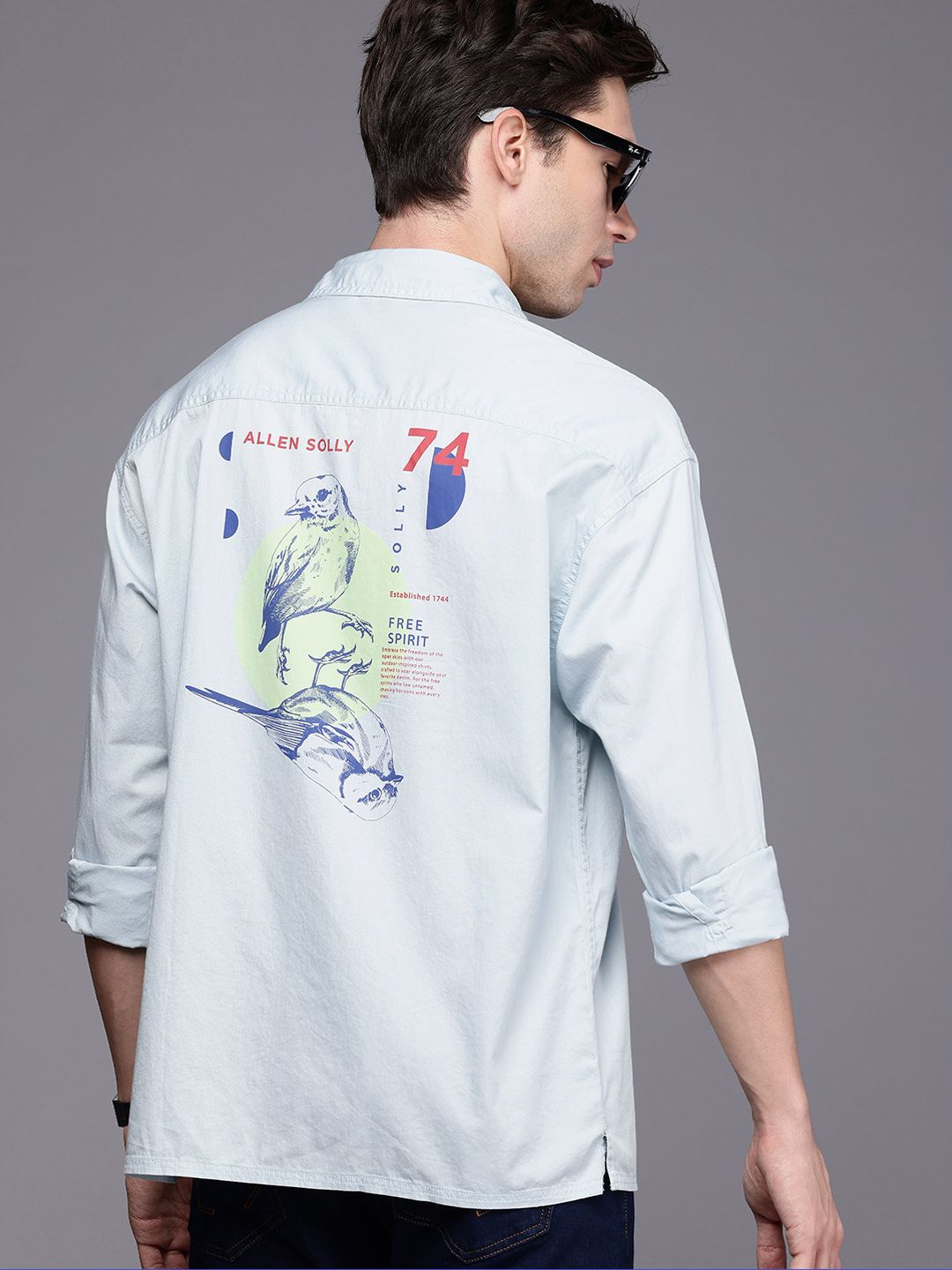 Allen Solly Pure Cotton Graphic Printed Relaxed Fit Casual Shirt