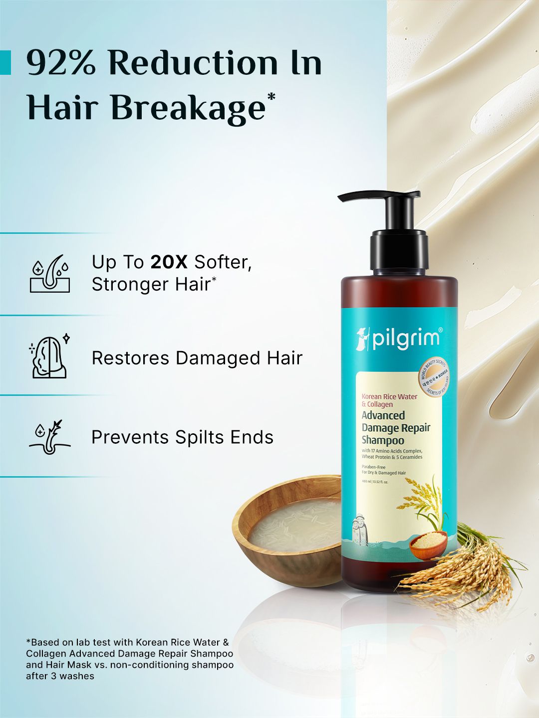 Buy Pilgrim Korean Rice Water & Collagen Advanced Damage Repair