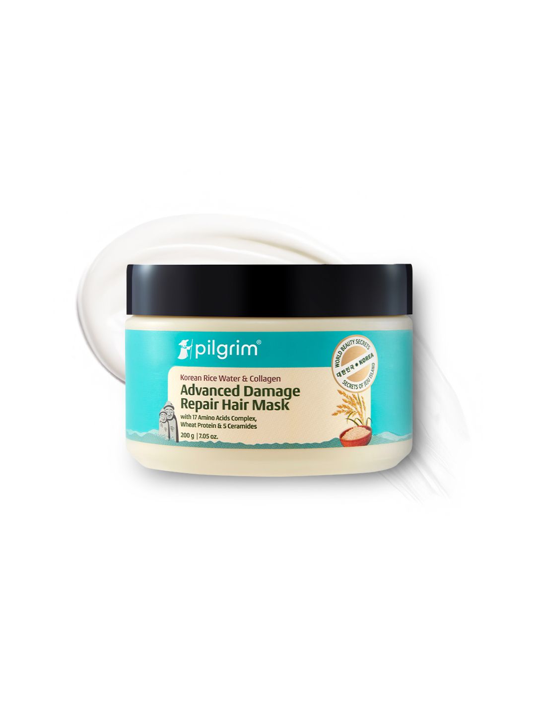 Pilgrim Korean Rice Water & Collagen Advanced Damage Repair Hair Mask - 200 g