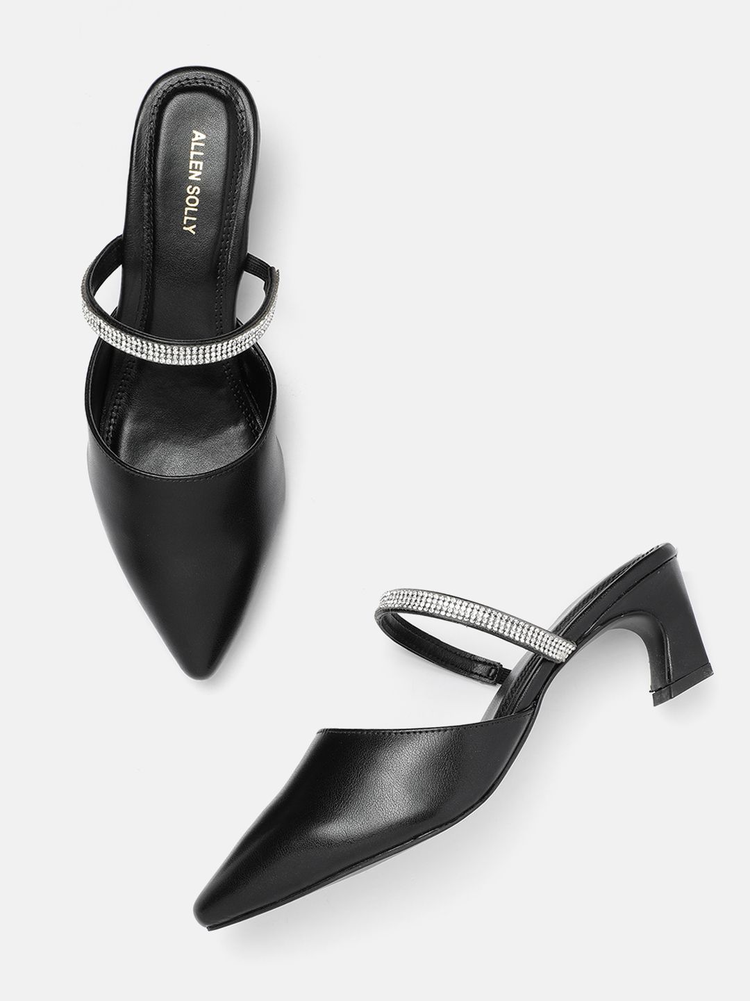 Allen Solly Allen Solly Kitten Heeled Mules with Embellished Detail