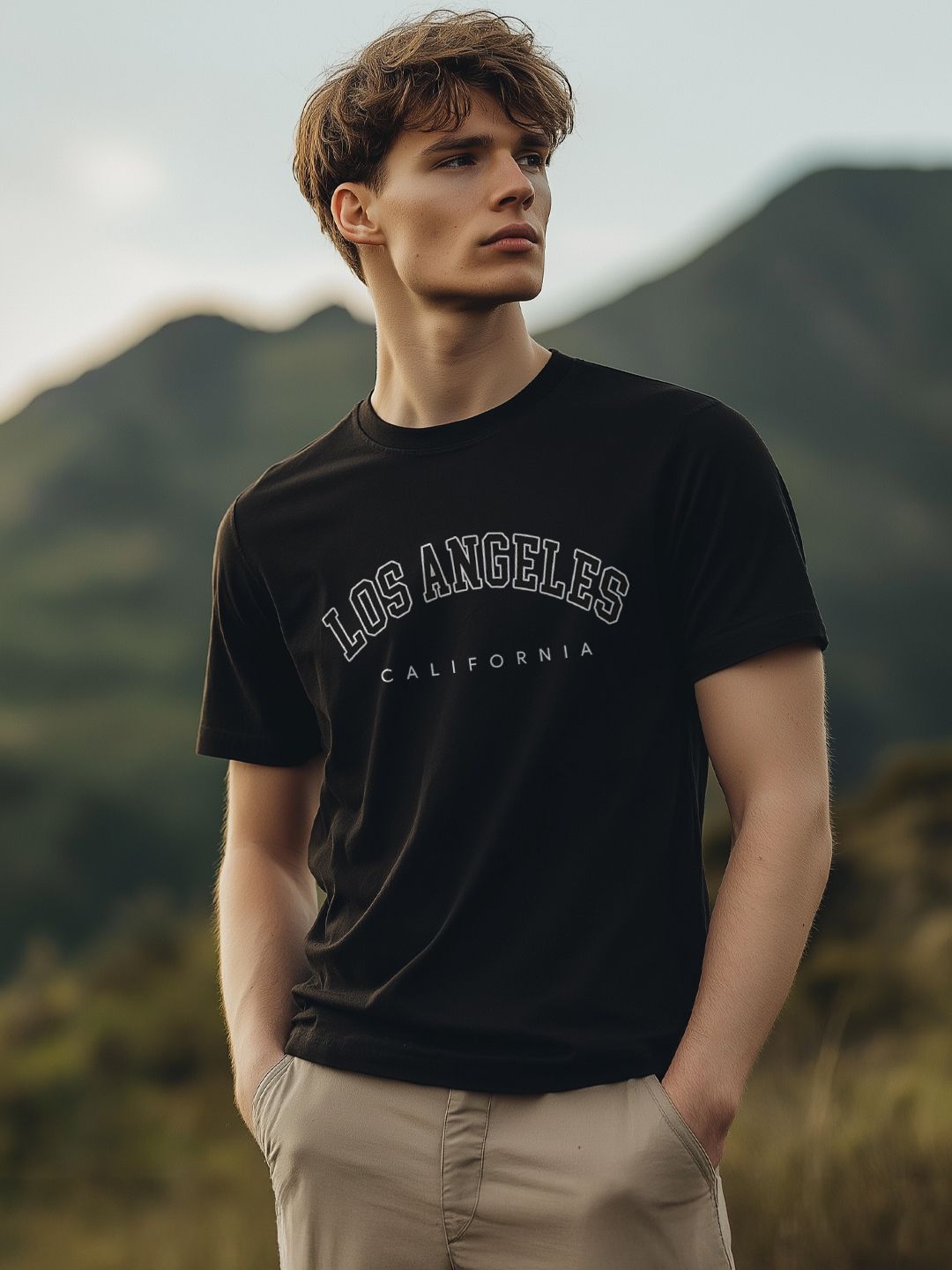 NOBERO Typography Printed Cotton T-shirt