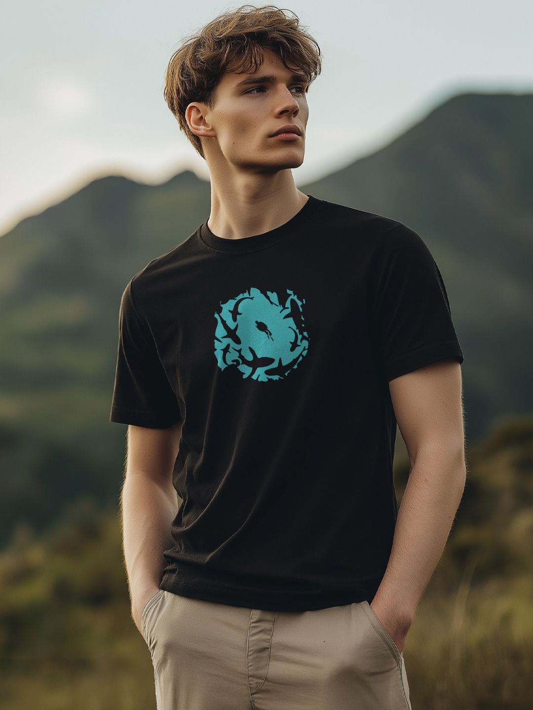 NOBERO Men Graphic Printed Cotton T-shirt