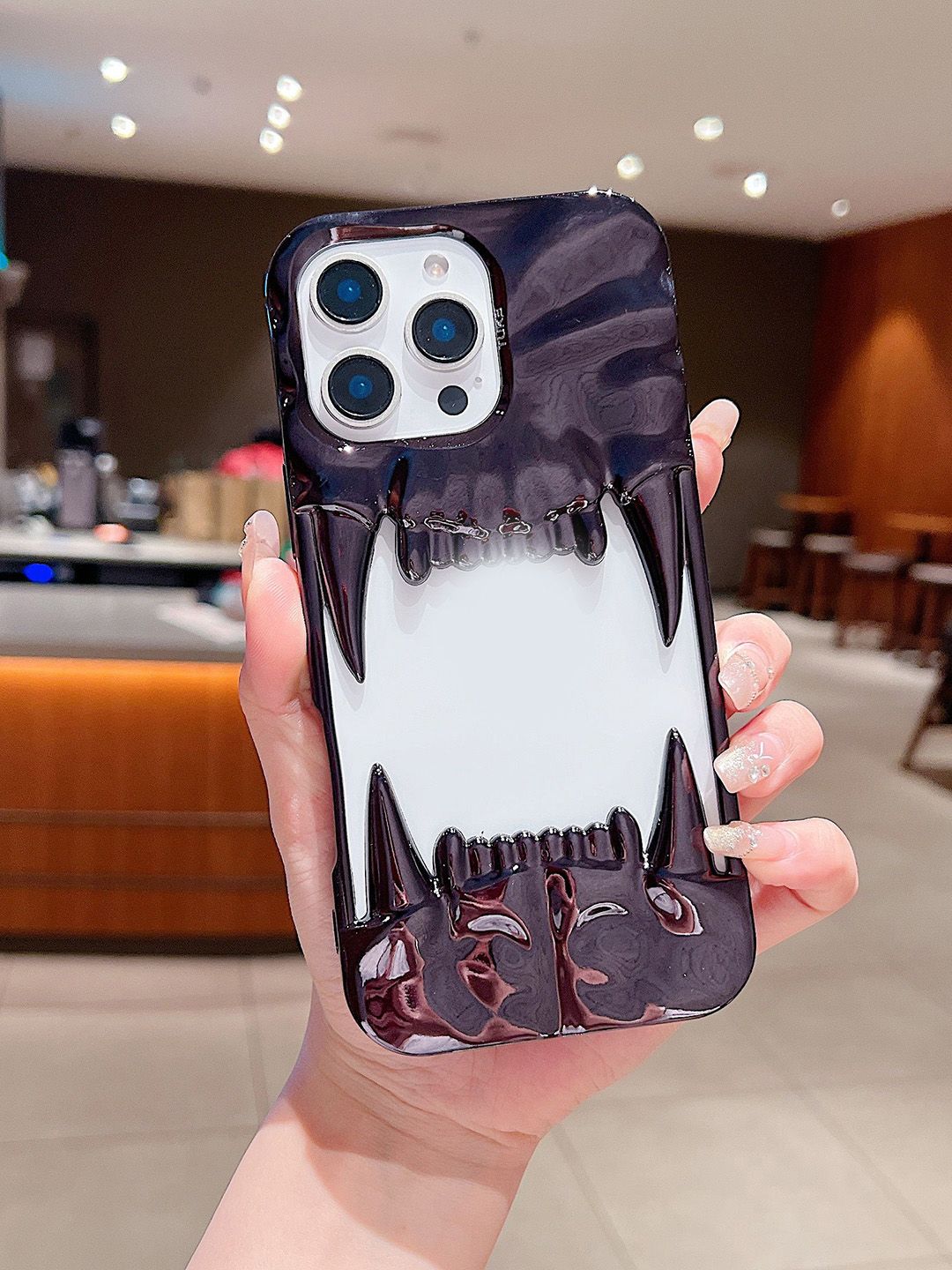 Luxury Kase Quirky Printed iPhone 16 Pro Back Case Mobile Accessories