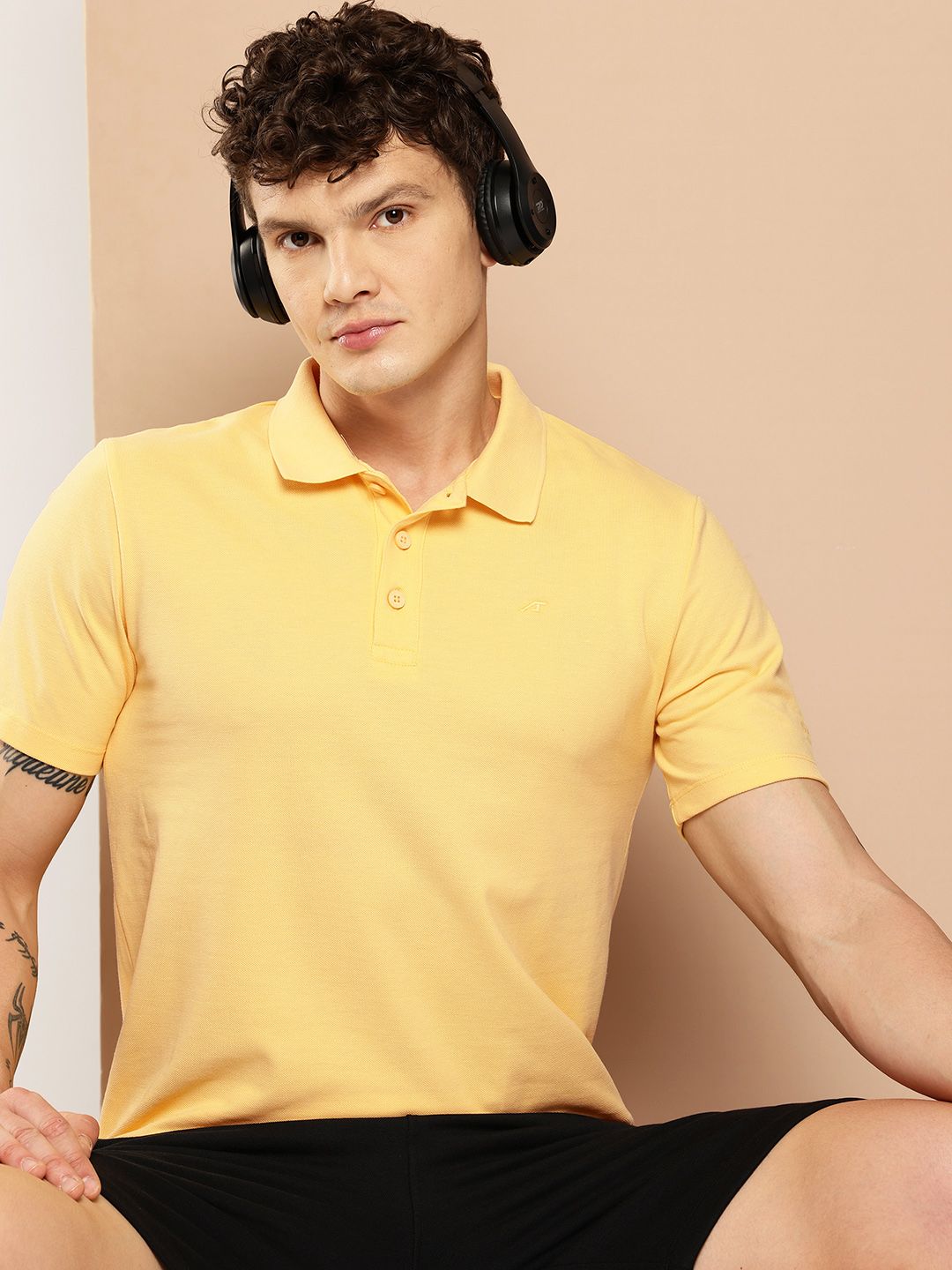 Alcis Men Polo Collar Dry Tech T-shirt