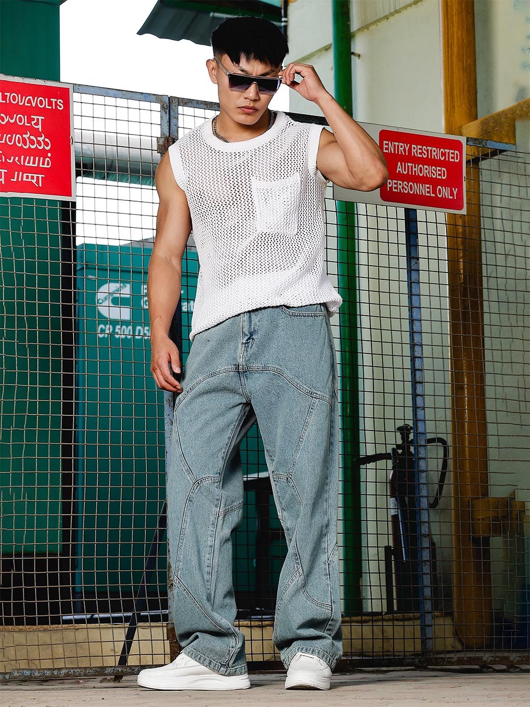 FOUL CHILD Men High-Rise Heavy Fade Jeans