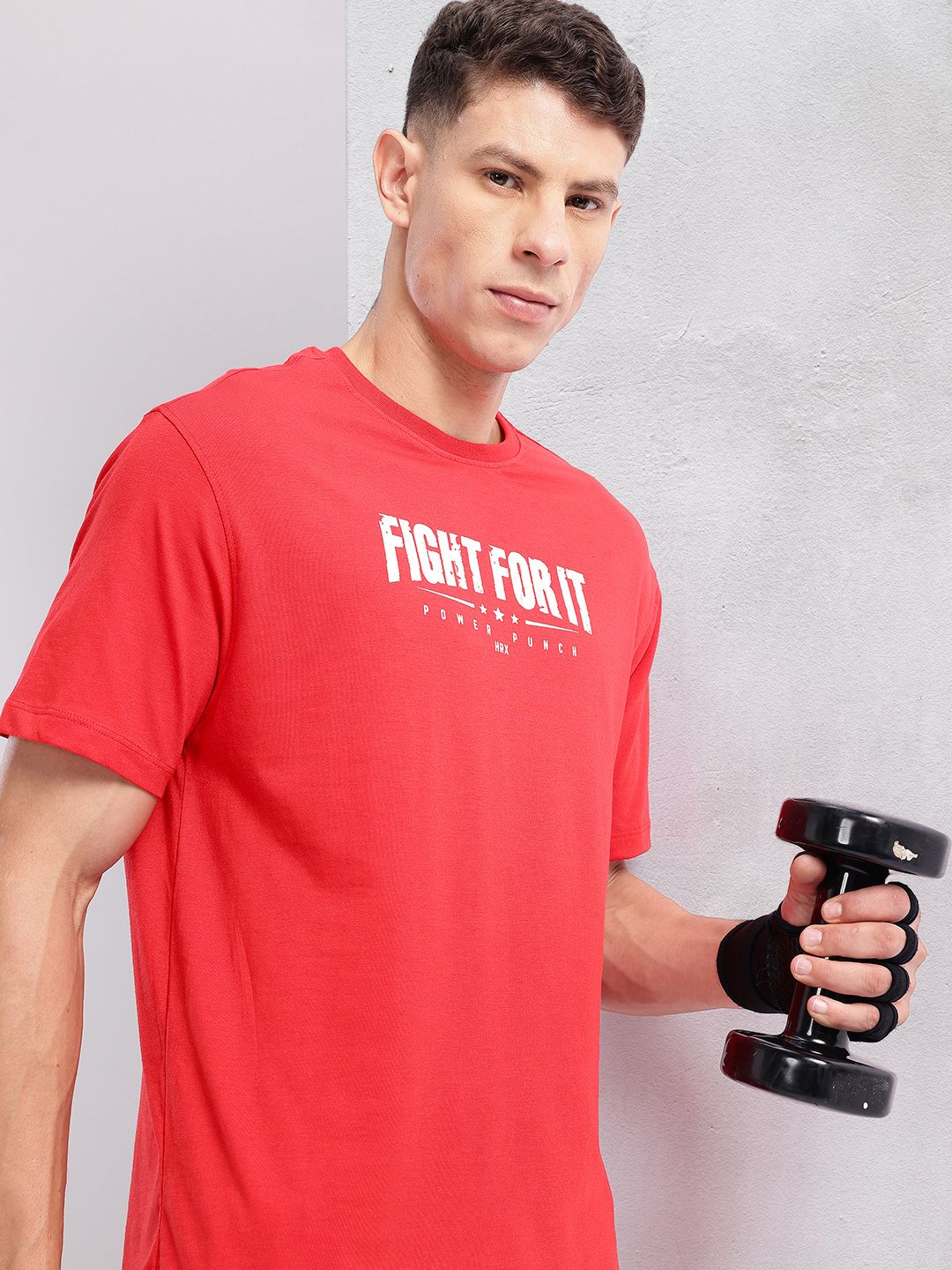 HRX by Hrithik Roshan Men Typography Printed Training T-shirt