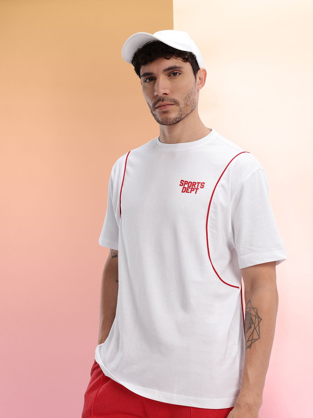 HRX by Hrithik Roshan Contrast Stitch Lifestyle T-shirt
