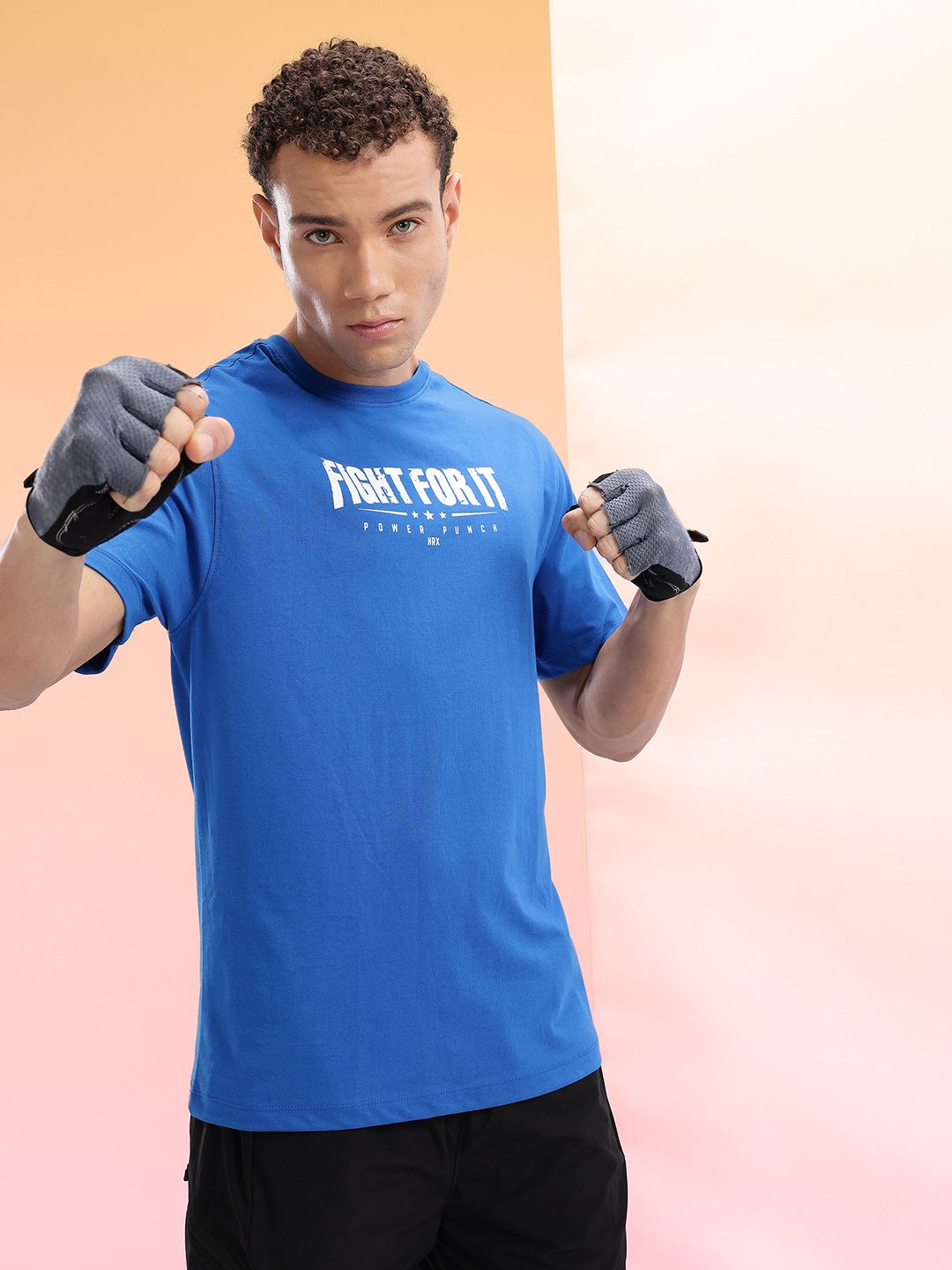 HRX by Hrithik Roshan Typography Printed Training T-shirt