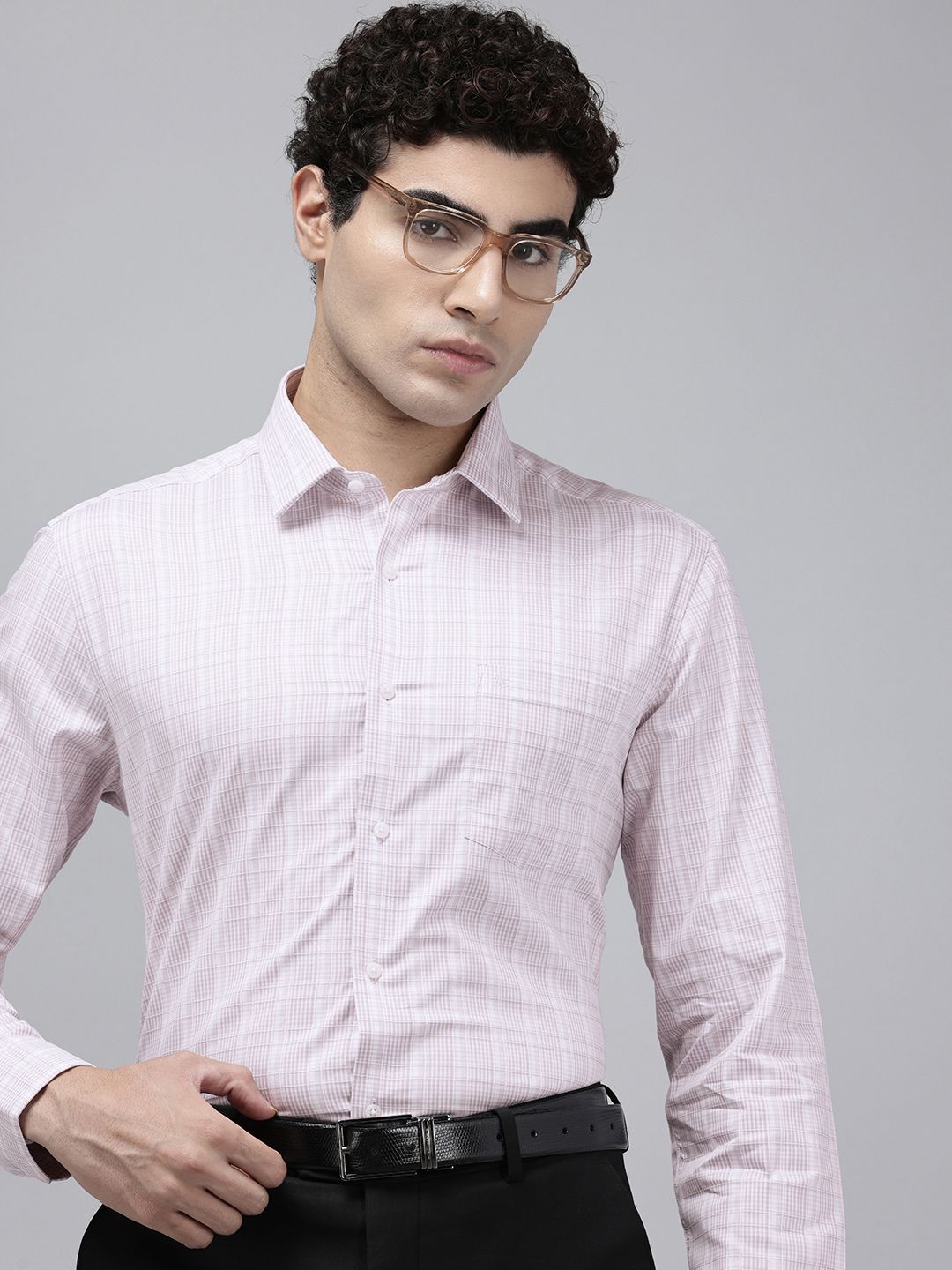 Arrow Manhattan Slim Fit Checked Pure Cotton Formal Shirt