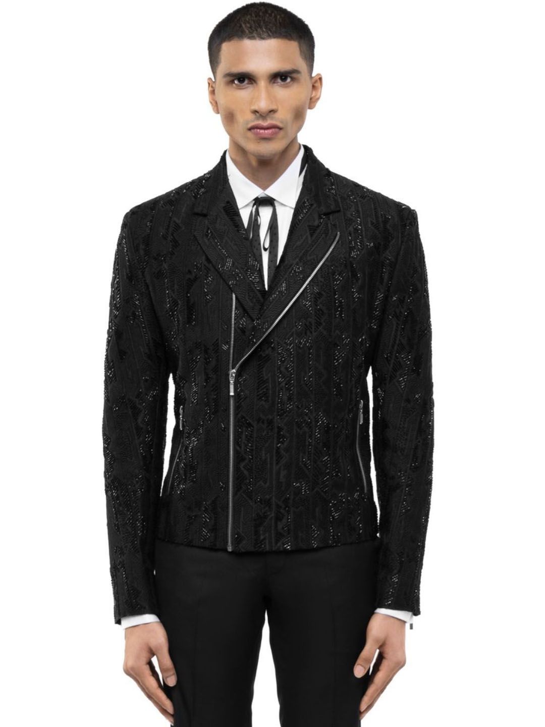 SDS By Kushal Shah Men Long Sleeves Biker Jacket