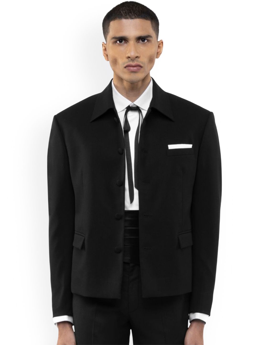 SDS By Kushal Shah Men Crop Open Front Jacket