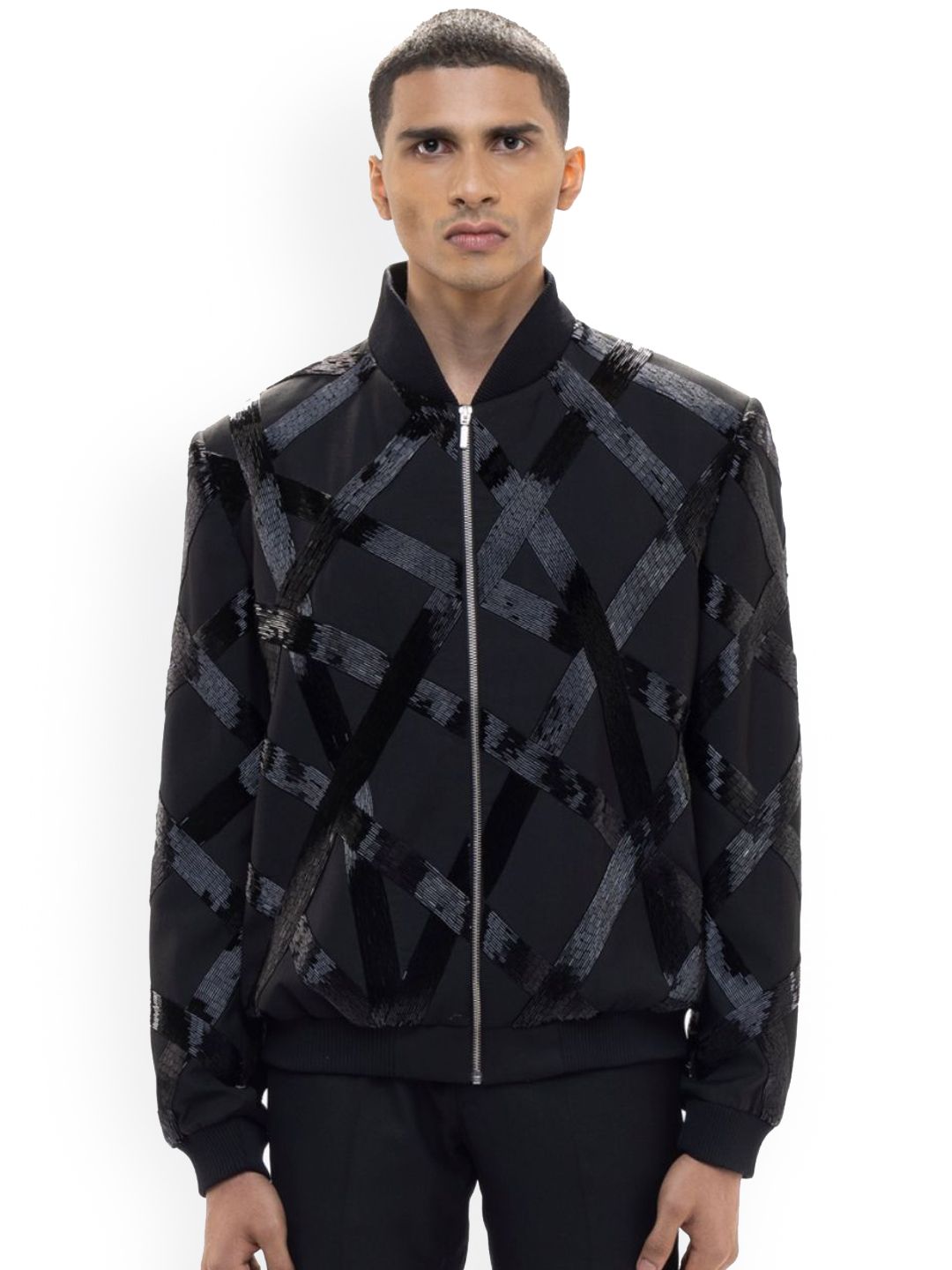 SDS By Kushal Shah Mock Collar Bomber Crop Jacket