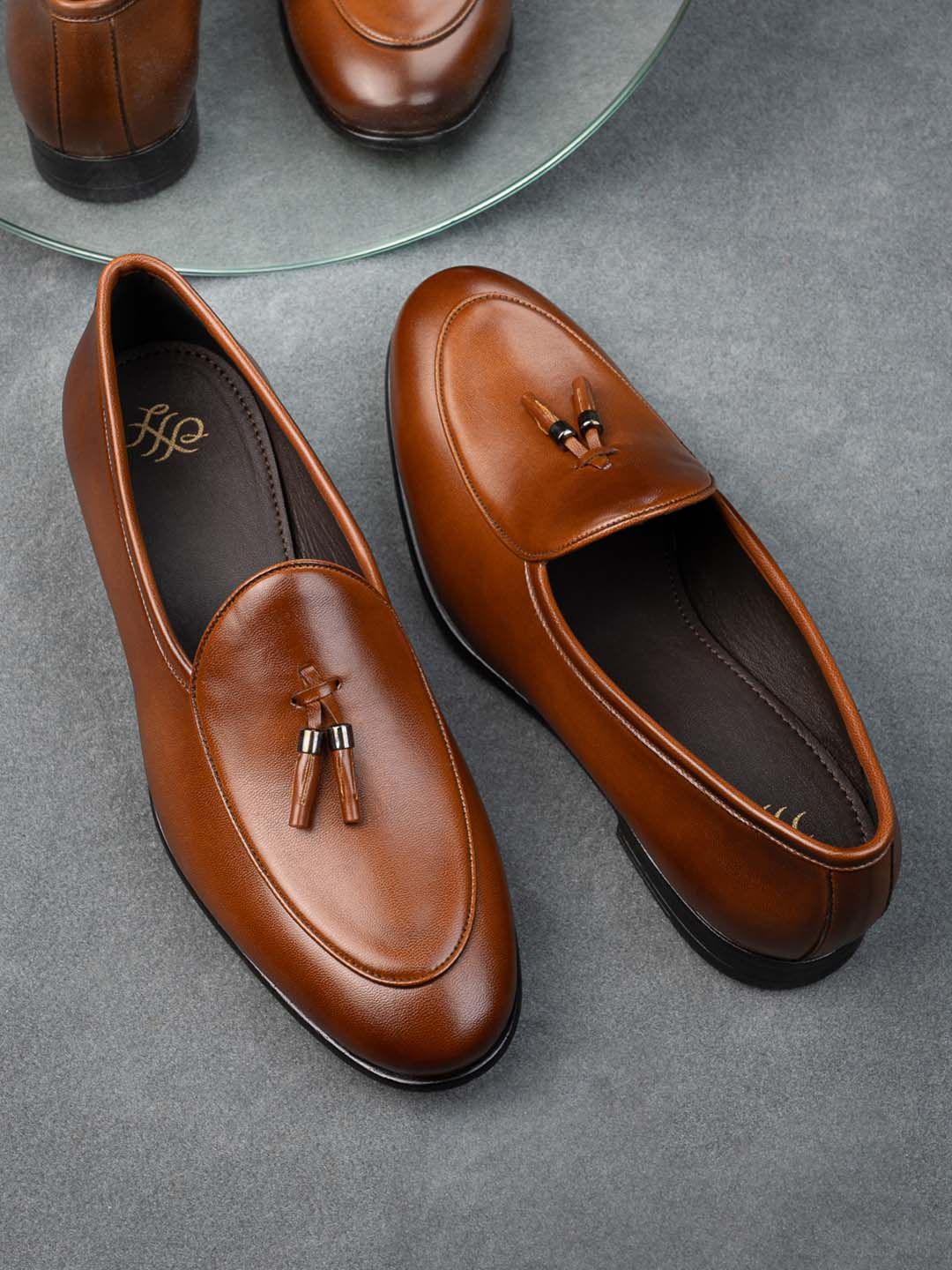 House of Pataudi Men Slip-On Formal Loafers