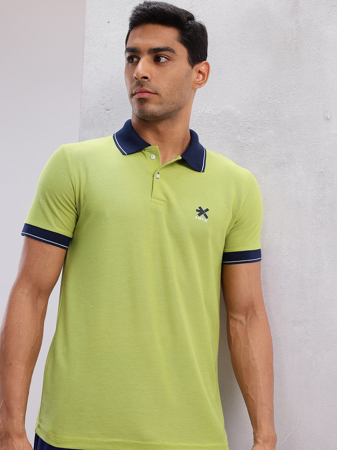 HRX by Hrithik Roshan Solid Polo Collar T-shirt