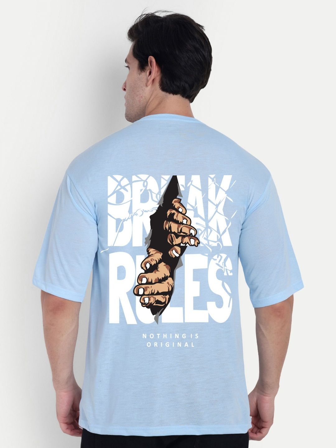 Buy BENNY BROOKS Break Rules Printed Oversized T-shirt - Tshirts