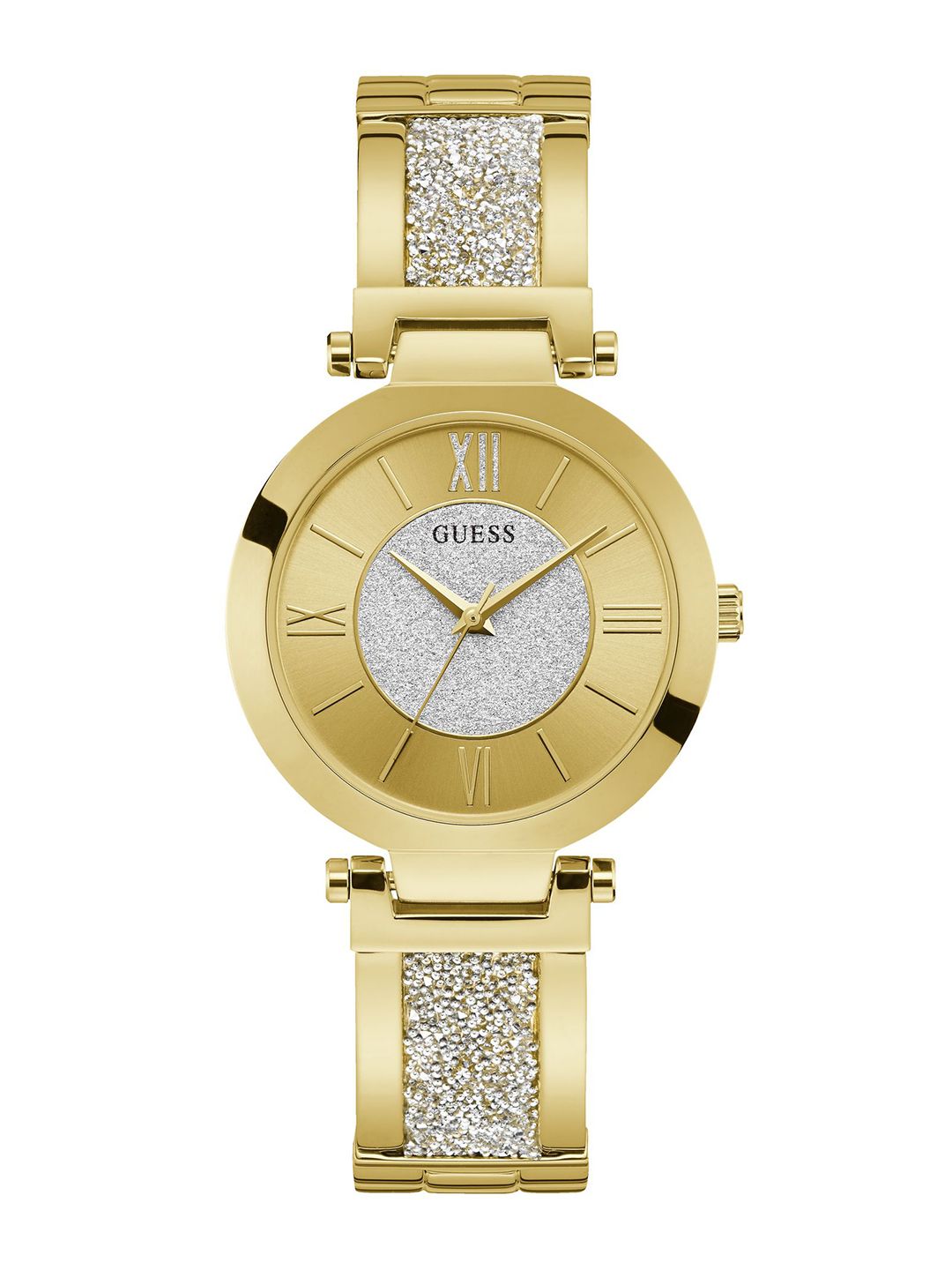 GUESS GUESS Round 37mm Champagne Dial Analog Women Watch - U1288L2