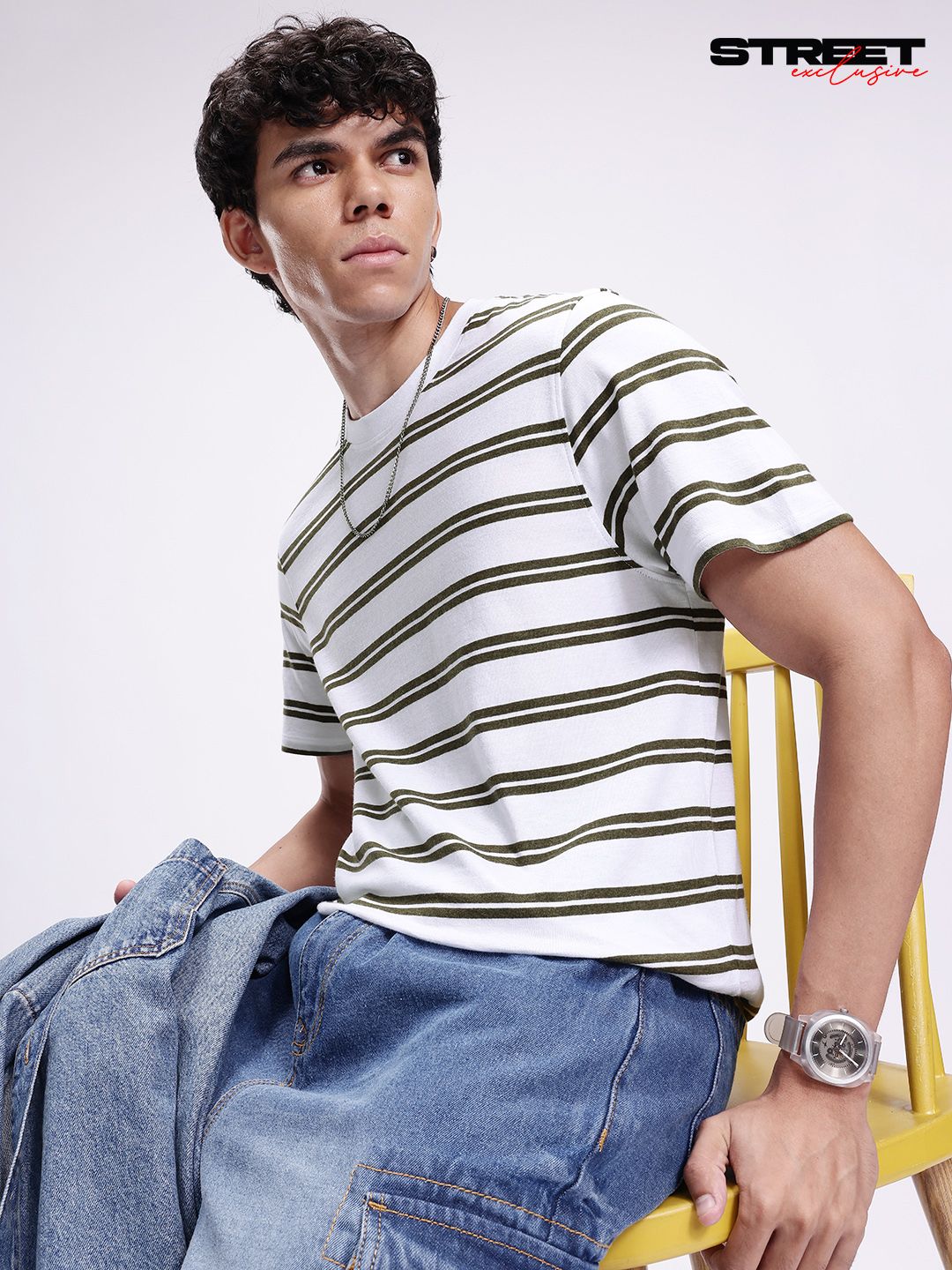 Buy Kook N Keech Monochrome Striped Pure Cotton T-shirt - Tshirts