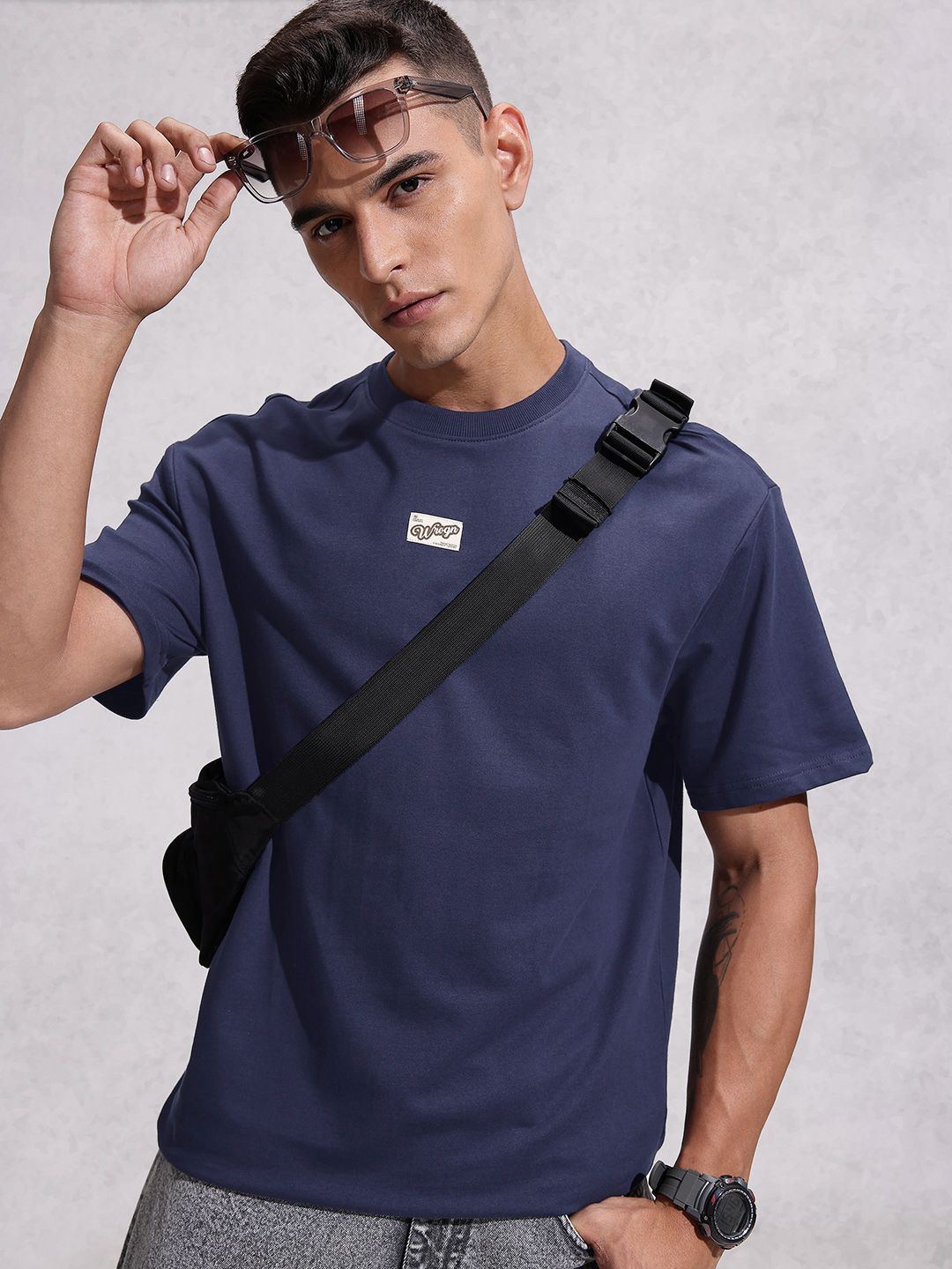 WROGN Pure Cotton Regular Fit T-shirt
