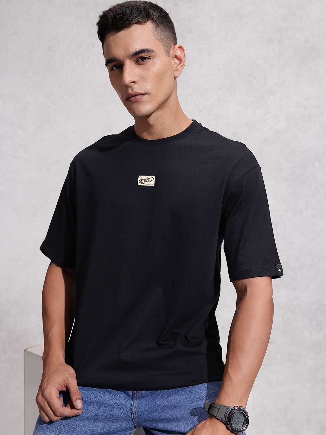WROGN Pure Cotton Regular Fit T-shirt