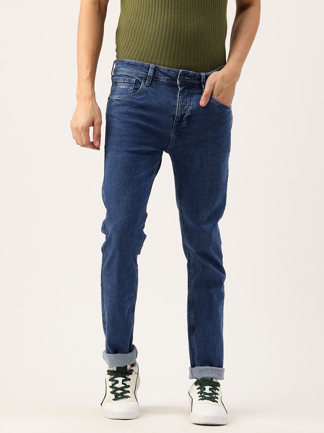 Integriti Men Smart Mid-Rise Stretchable Slim Fit Jeans