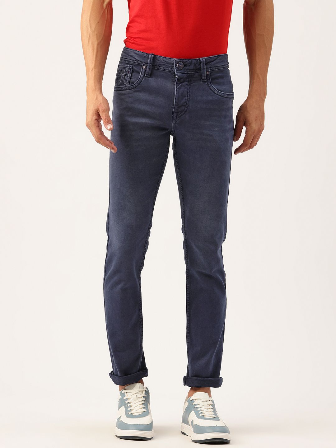 Integriti Men Smart Mid-Rise Light Fade Stretchable Slim Fit Jeans