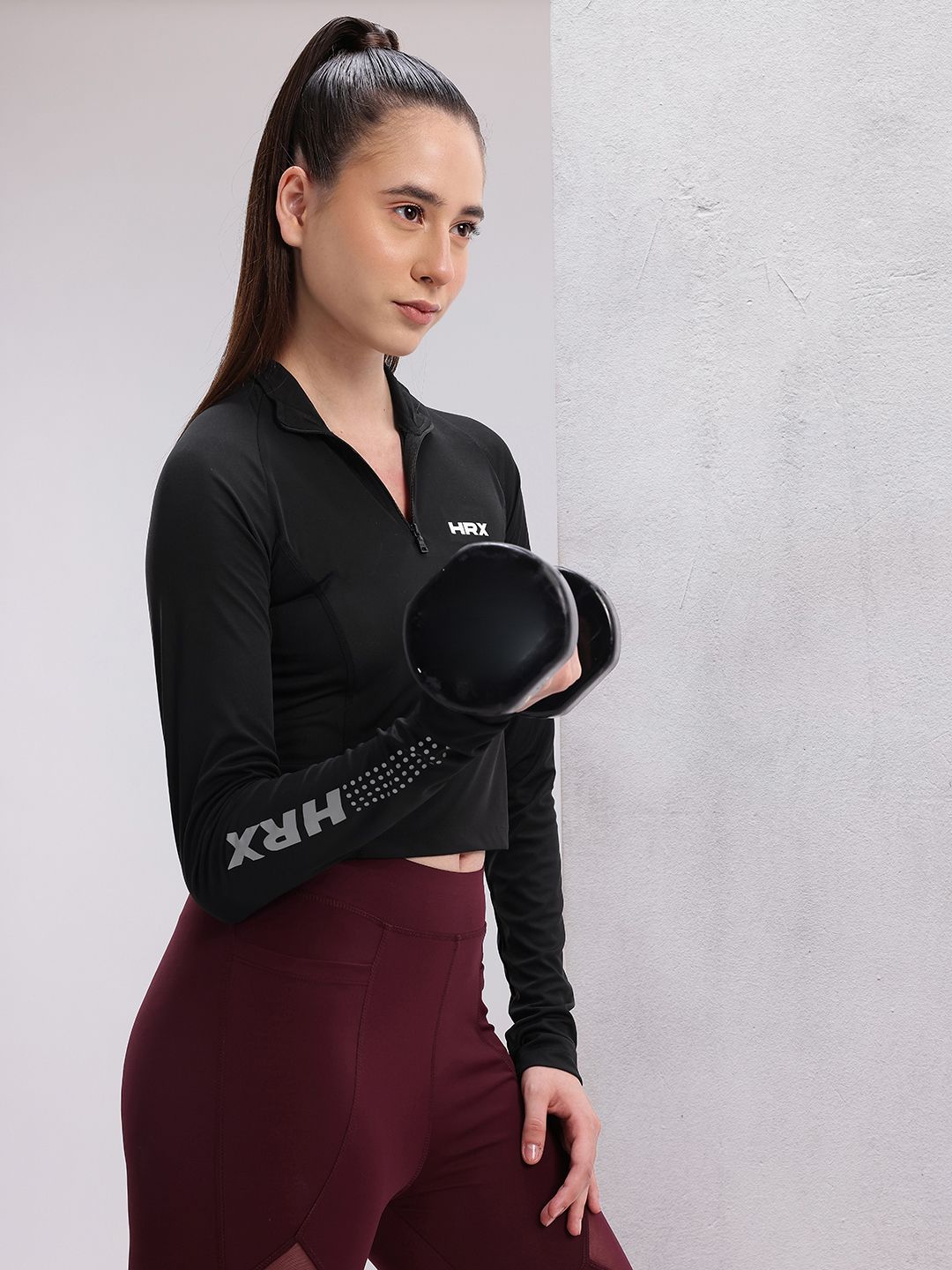 HRX by Hrithik Roshan HRX by Hrithik Roshan Women High Neck Sports T-shirt