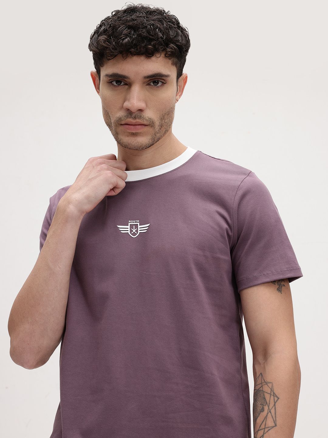 The Roadster Lifestyle Co. Solid Regular-Fit T-shirt