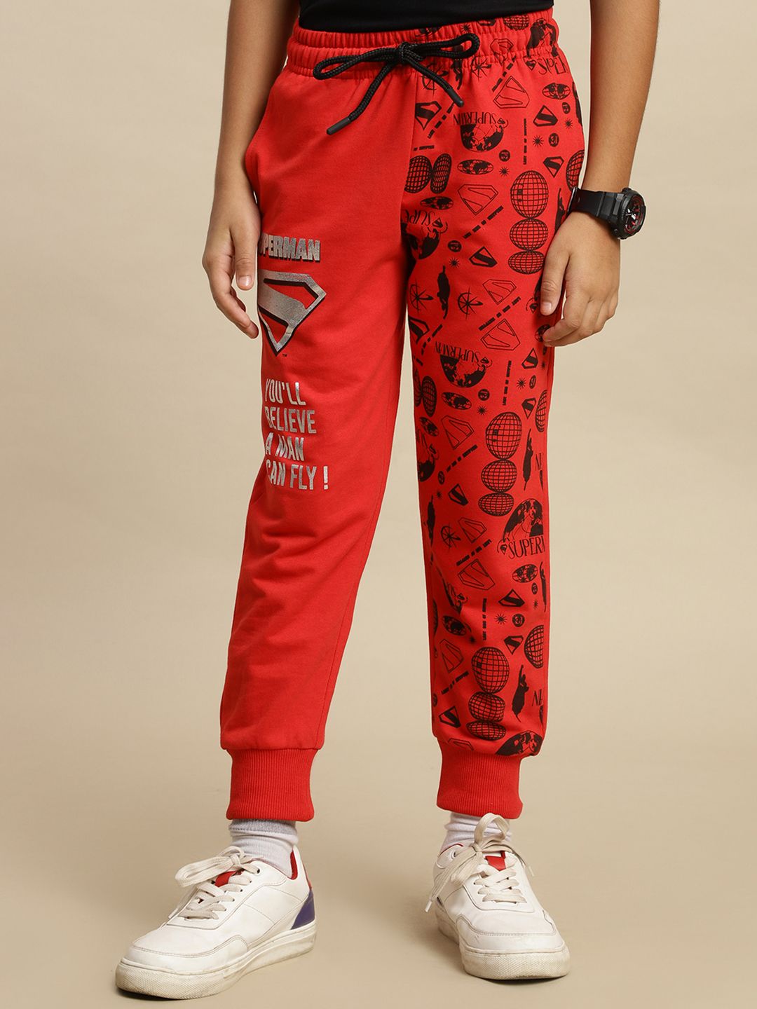 Kids Ville Boys Superman Printed Joggers