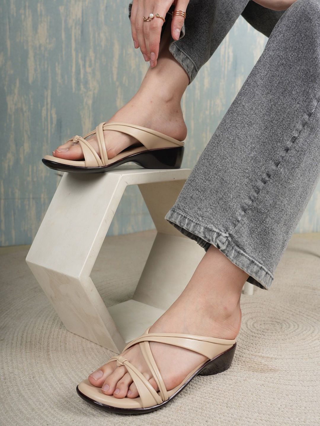The Roadster Lifestyle Co. Open Back Wedge Heels Sandals