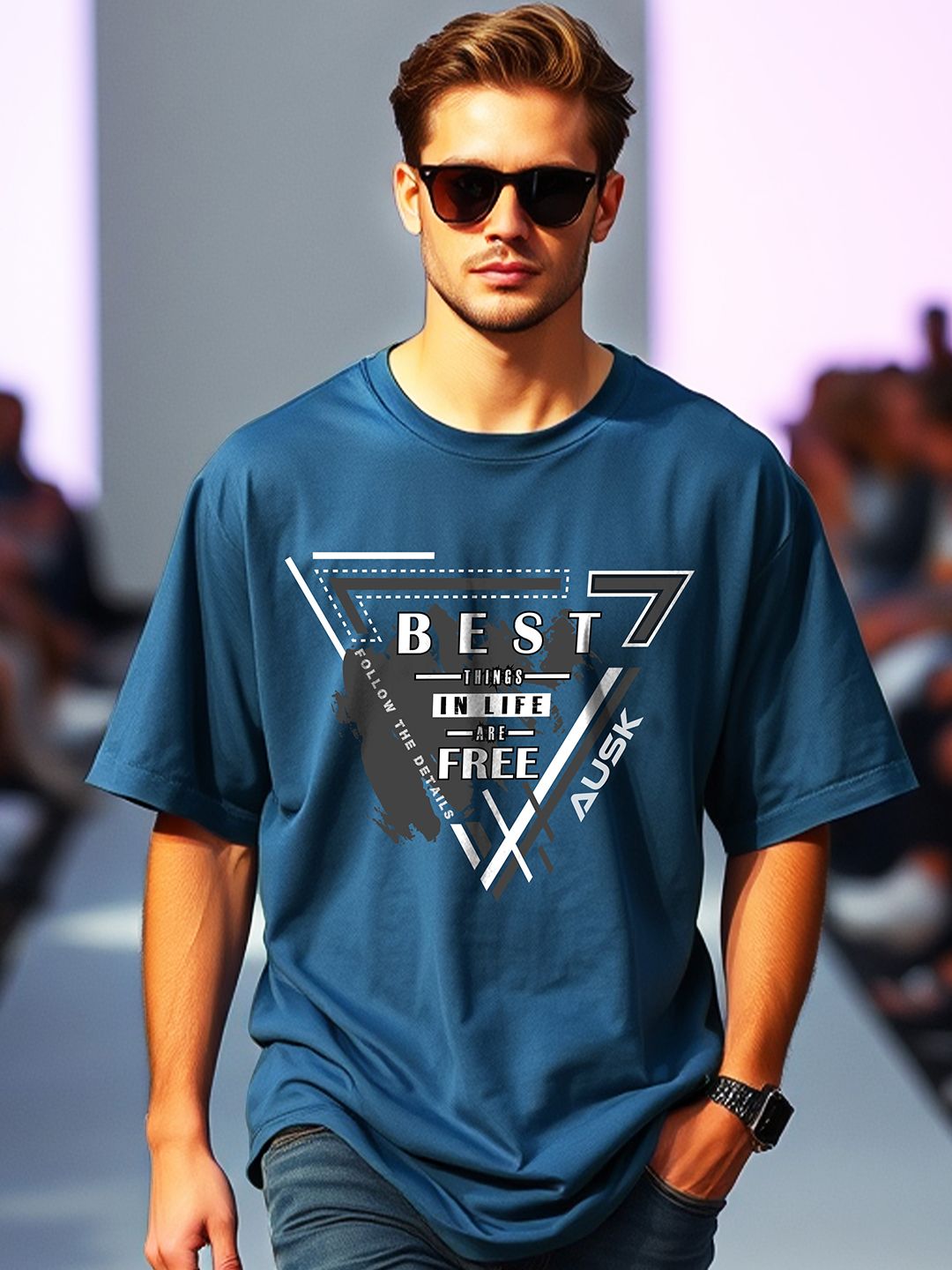AUSK Men Printed Cotton T-shirt