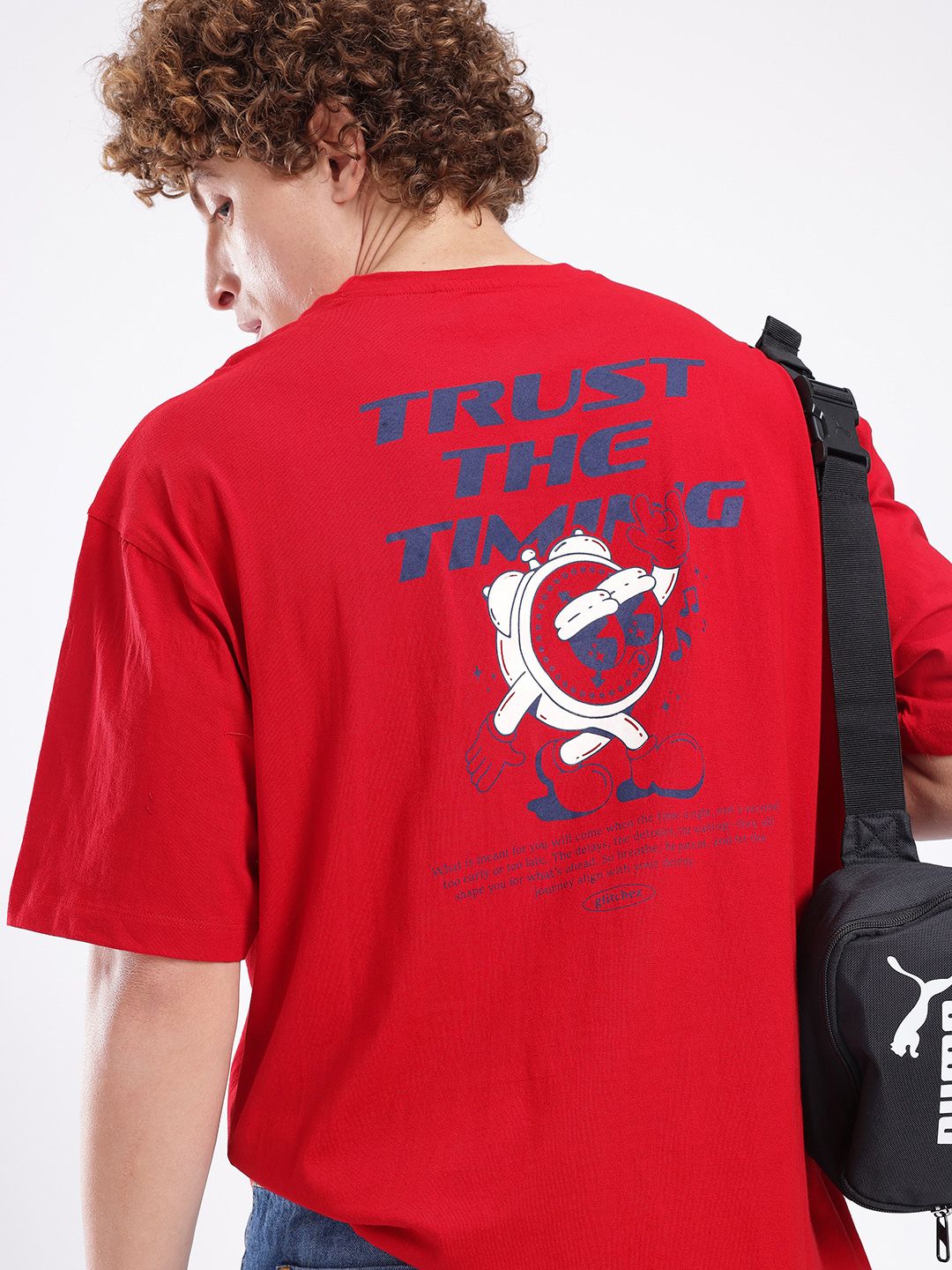 glitchez Men Casual Graphic Oversized T-shirt