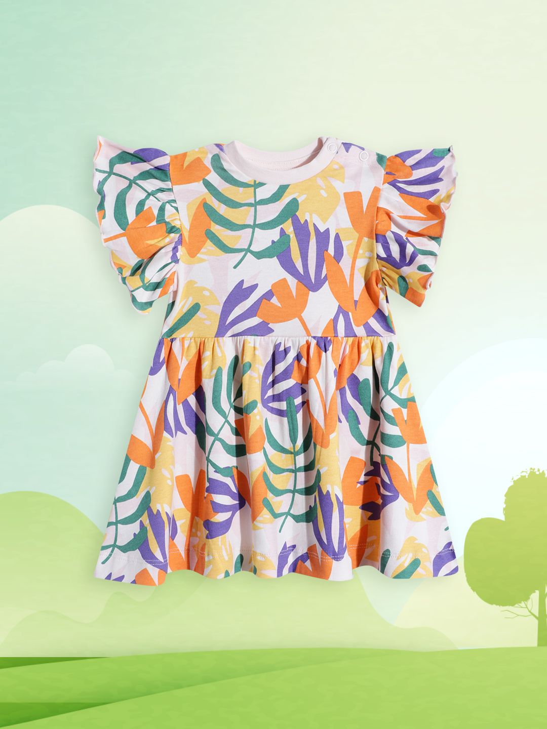 open lace back dress Mothercare Street Party Floral White Dress E801 Age- 6 Months to 5 Years