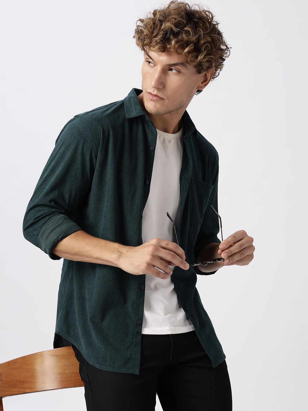 HERE&NOW Slim Fit Vertical Striped Opaque Casual Shirt