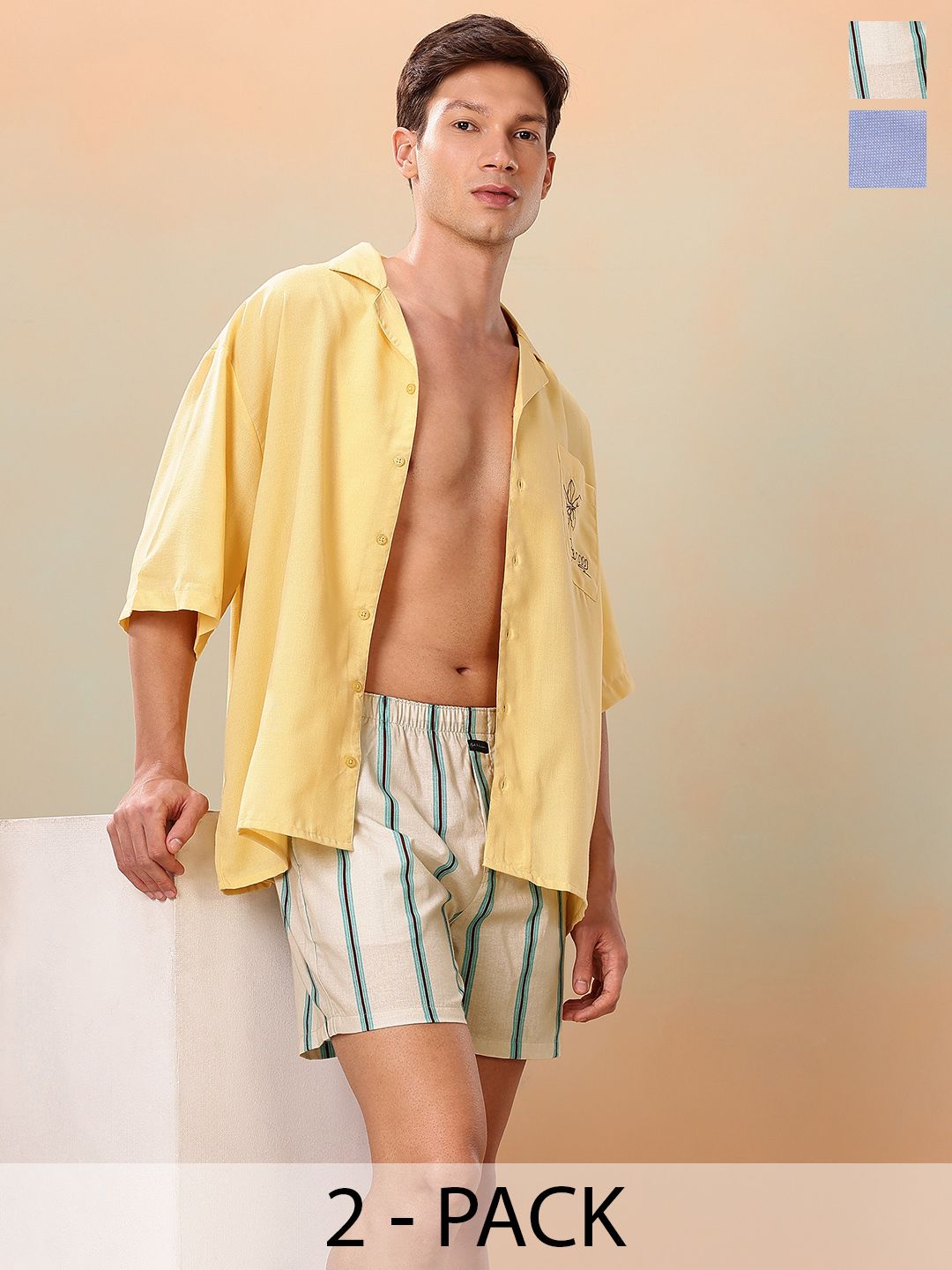 Mast & Harbour Men Pack of 2 Printed Boxers