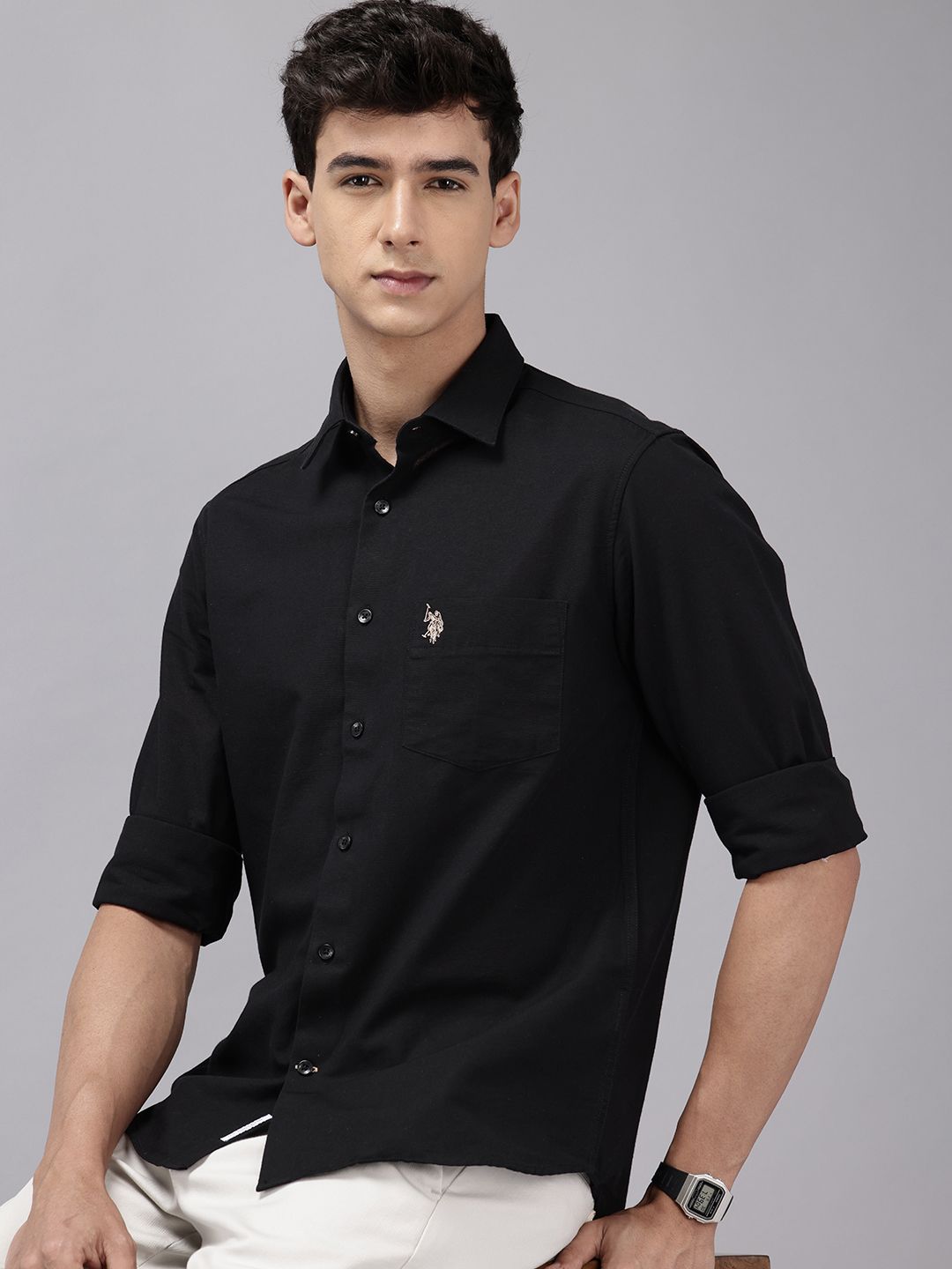 U.S. Polo Assn. Tailored Fit Pure Cotton Casual Shirt