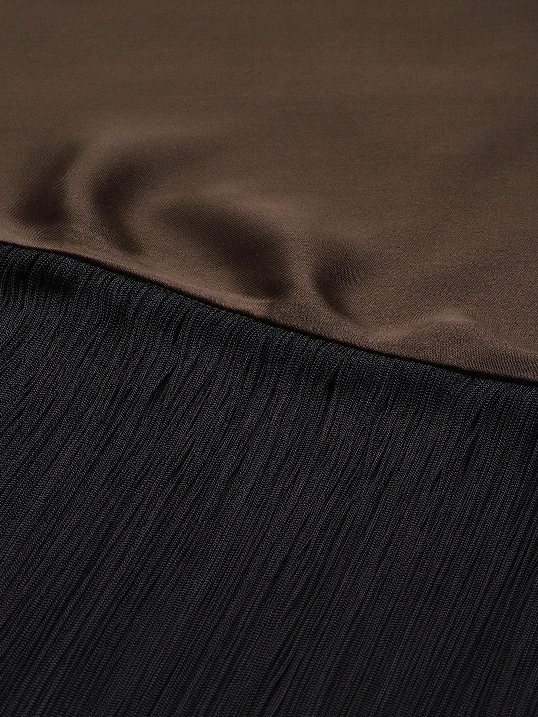 Satin Backless Fringed Midi Dress