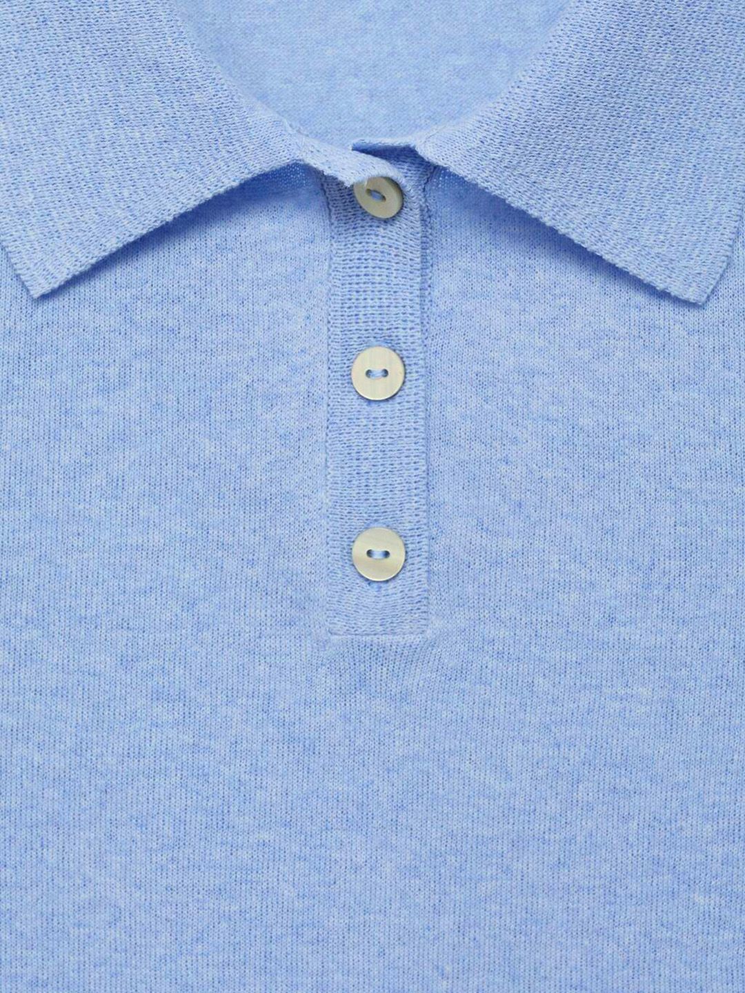 Polo Collar Crop T-shirt